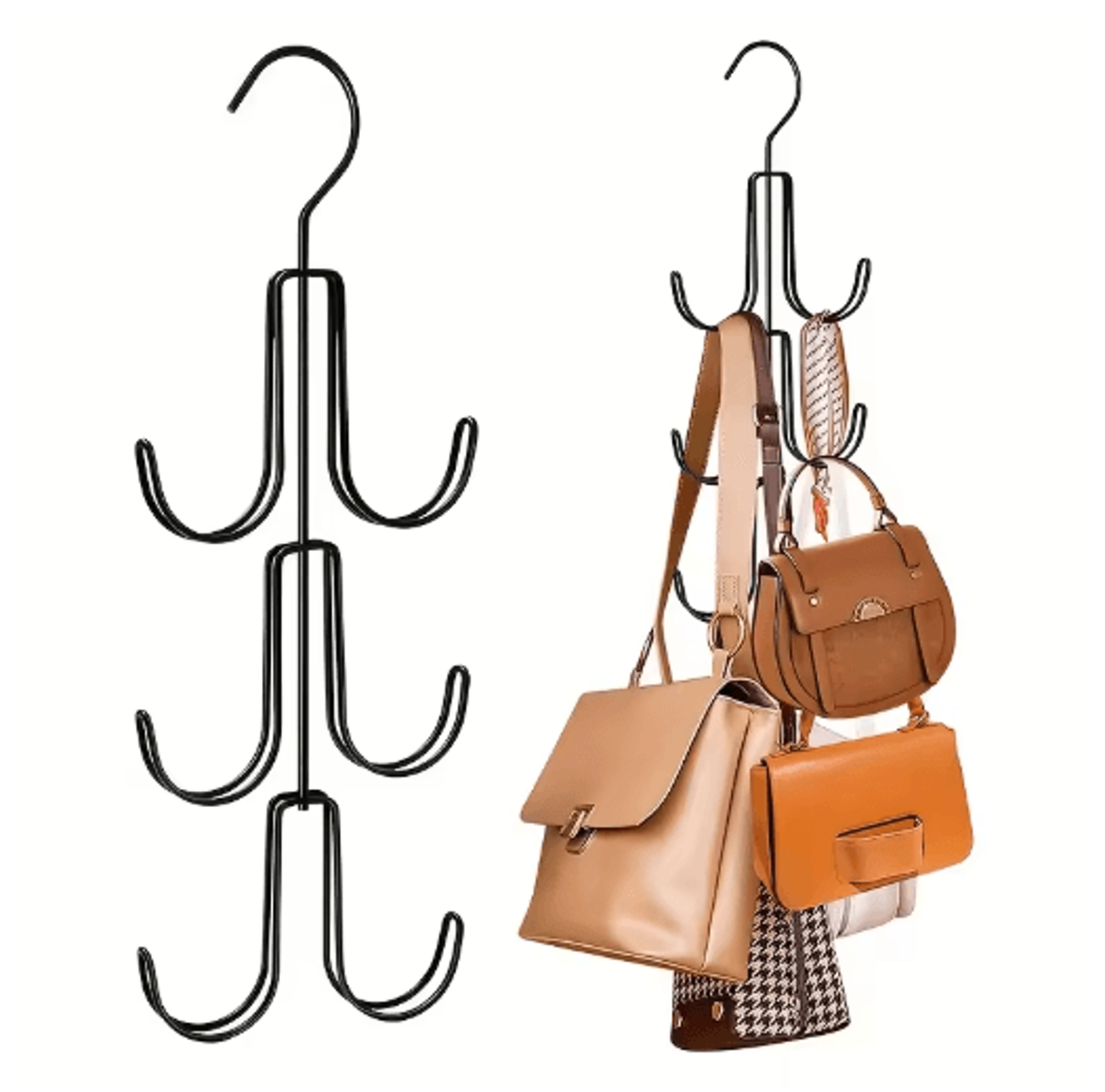 Stainless Steel Multi Layer Hanger Heavy Duty Organizer For Bags And Scarves 1