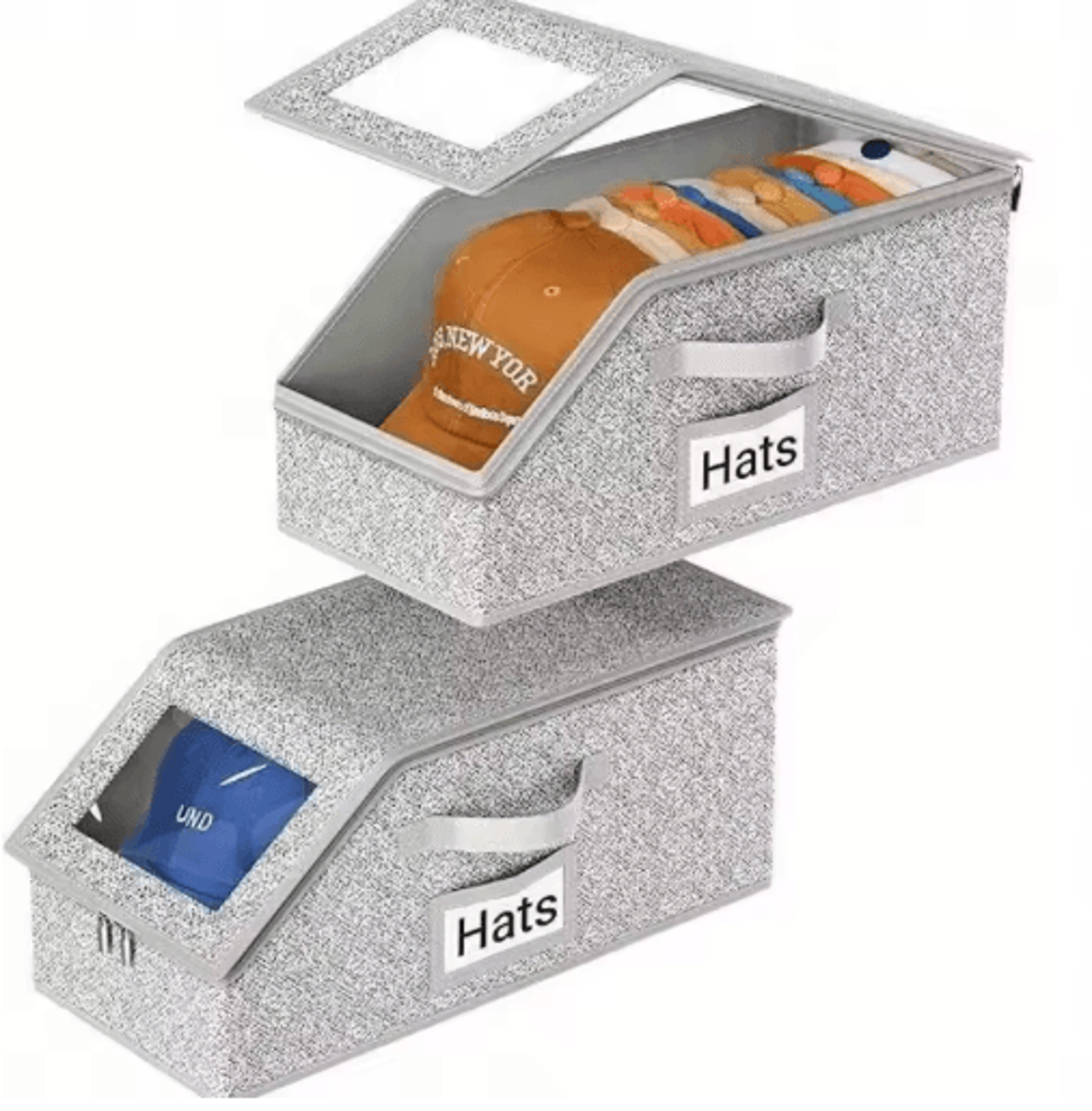 Nesting Hat Storage Bag Large Capacity Stackable Baseball Cap Organizer 1 To 2 Pc 1