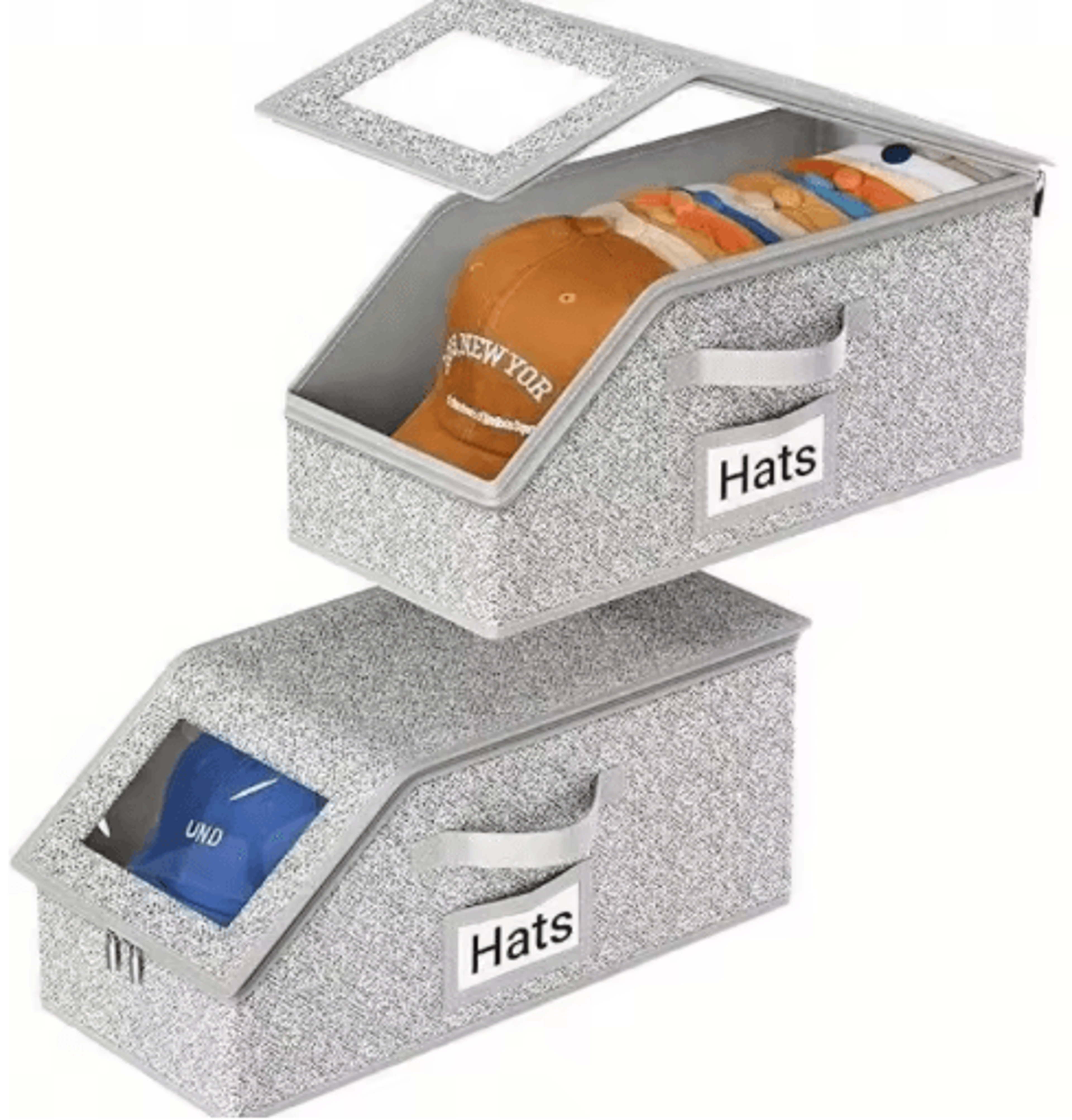 Nesting Hat Storage Bag Large Capacity Stackable Baseball Cap Organizer 1 To 2 Pc 0