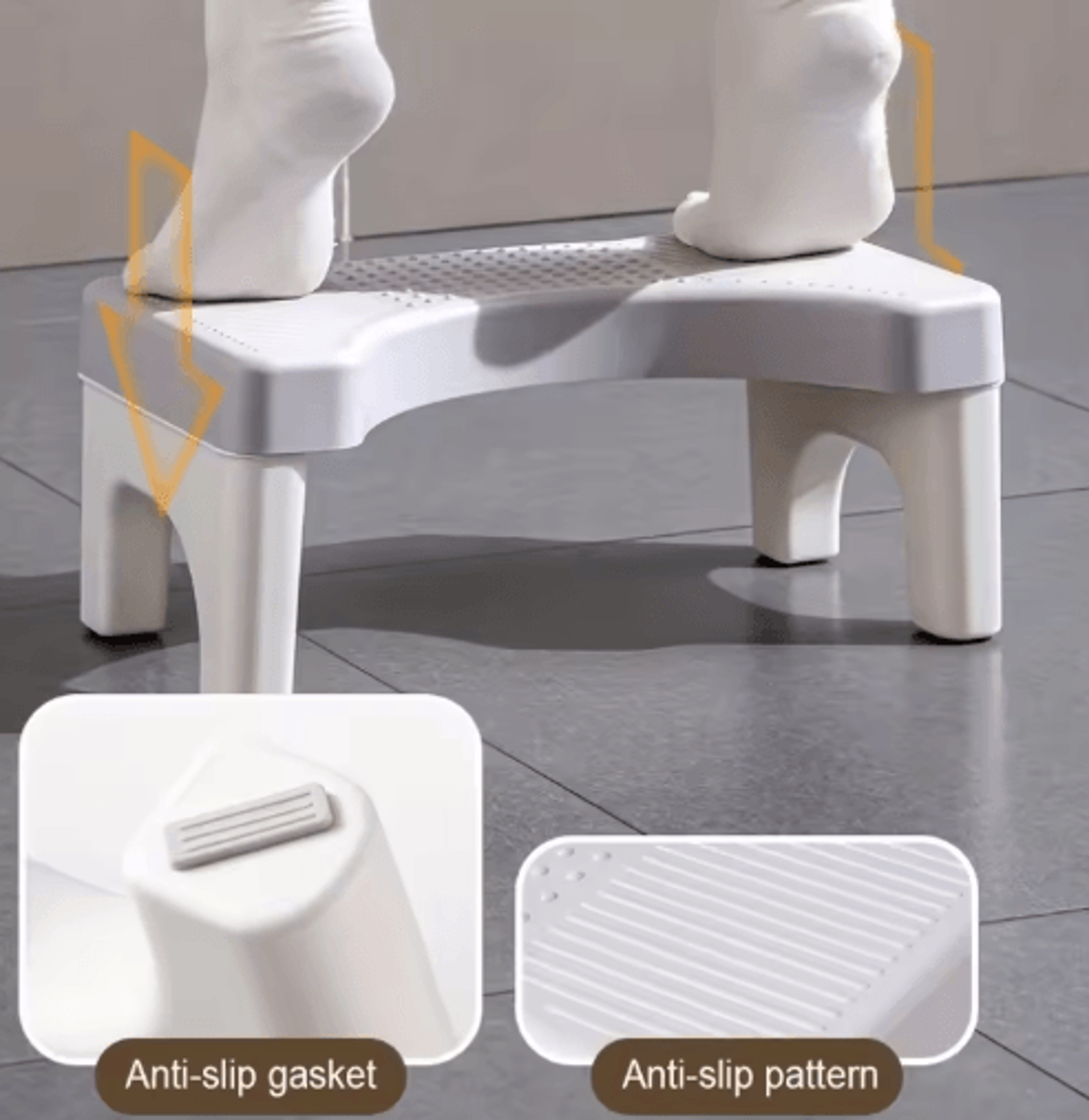 Heavy Duty Portable Toilet Potty Stool For Adults 1778cm Bathroom Footstool 4