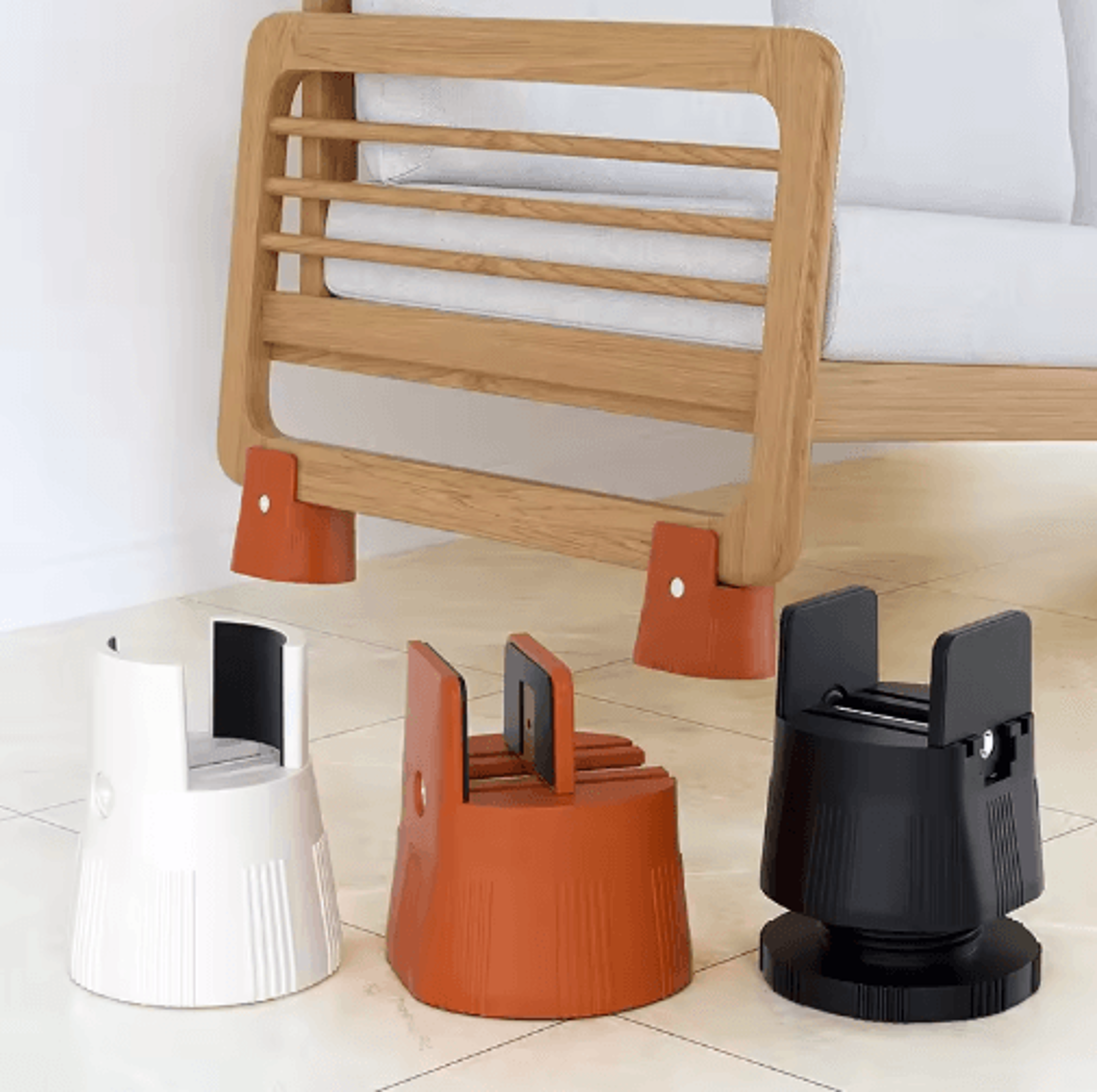 Adjustable Splint Type Furniture Lift Pads Moisture Proof Shock Absorbing Leg Risers 0