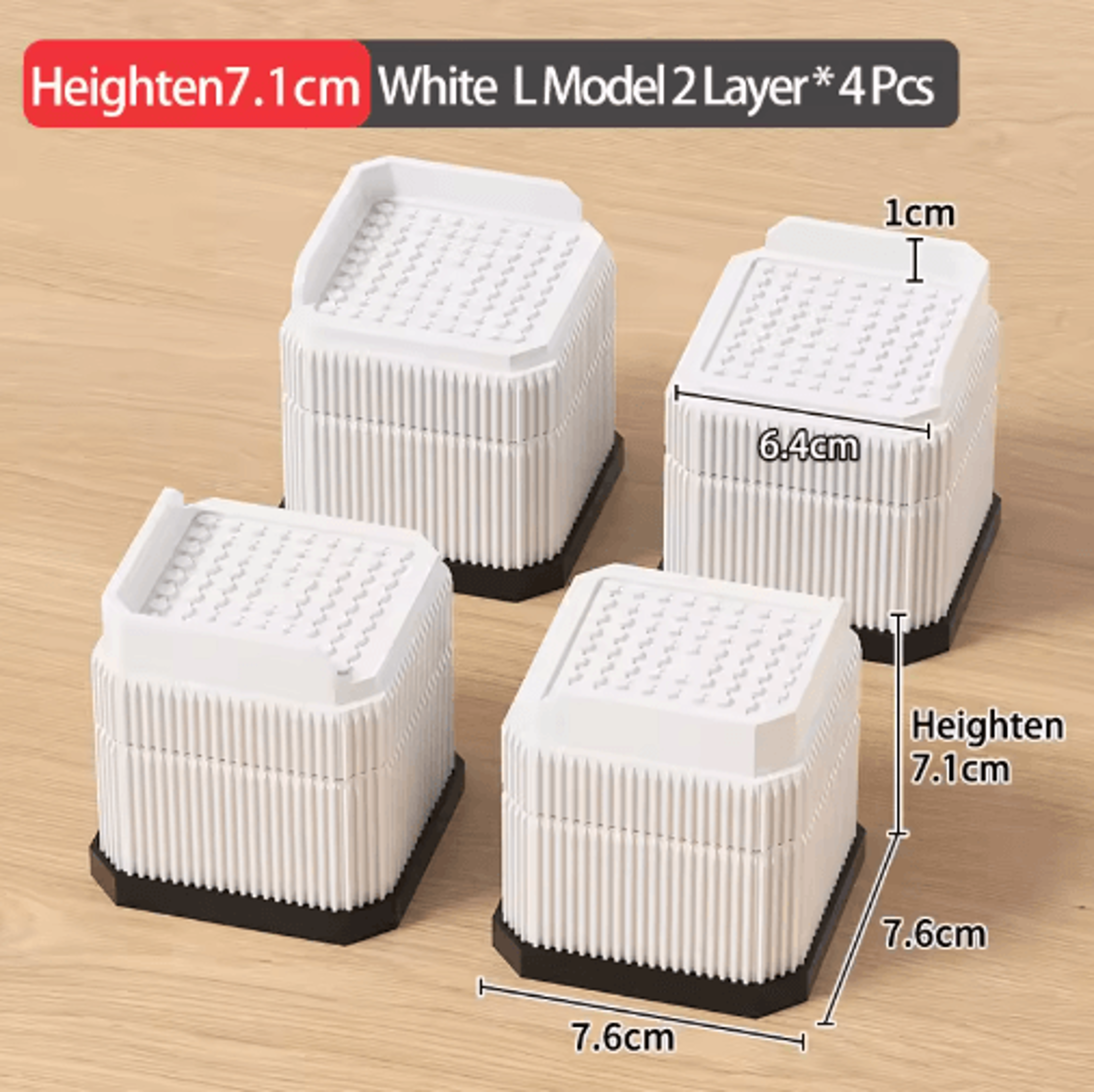 Adjustable Height Furniture Risers Heavy Duty Anti Slip Supports For Sofa Bed And Desk 1