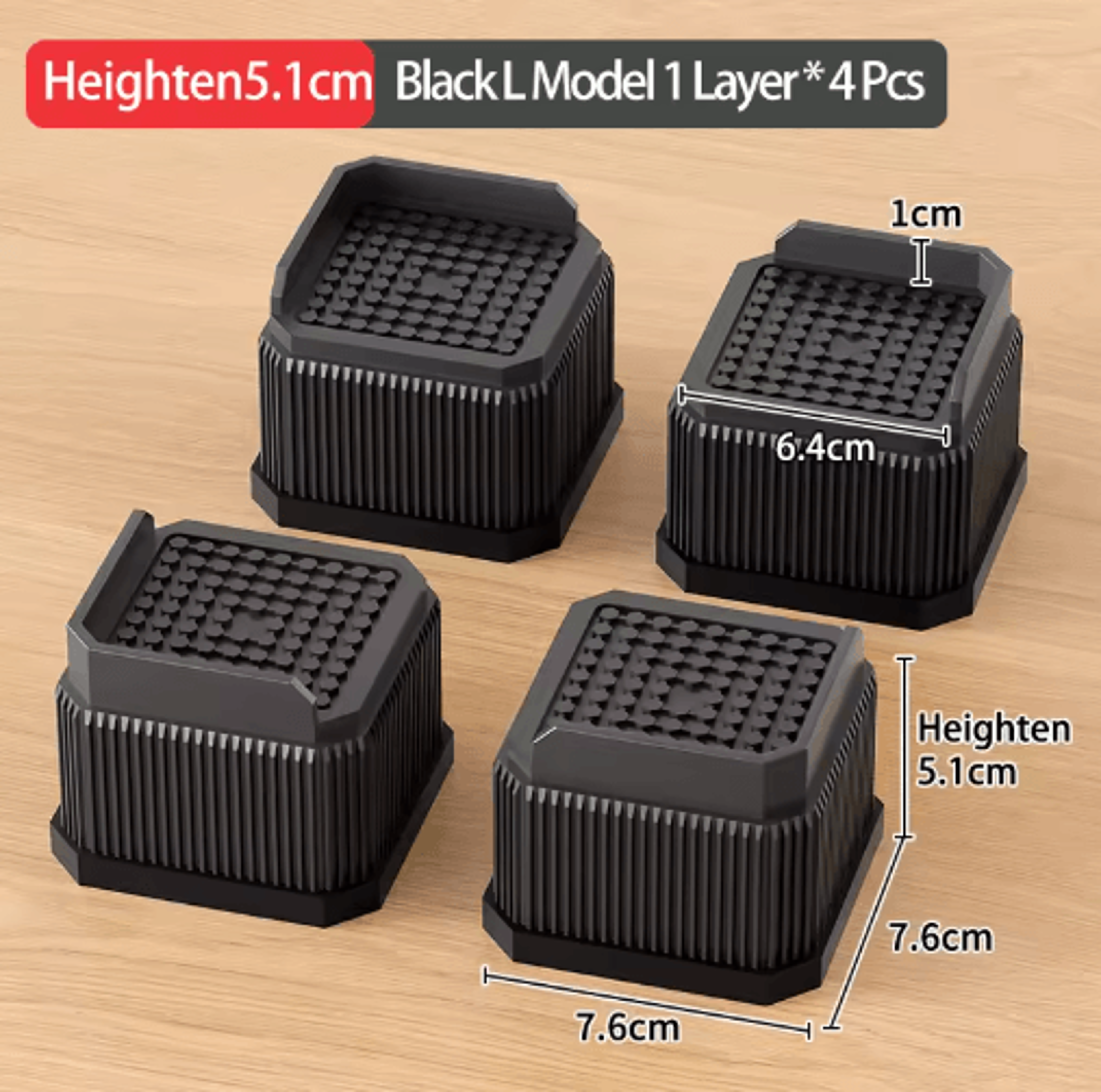 Adjustable Height Furniture Risers Heavy Duty Anti Slip Supports For Sofa Bed And Desk 21