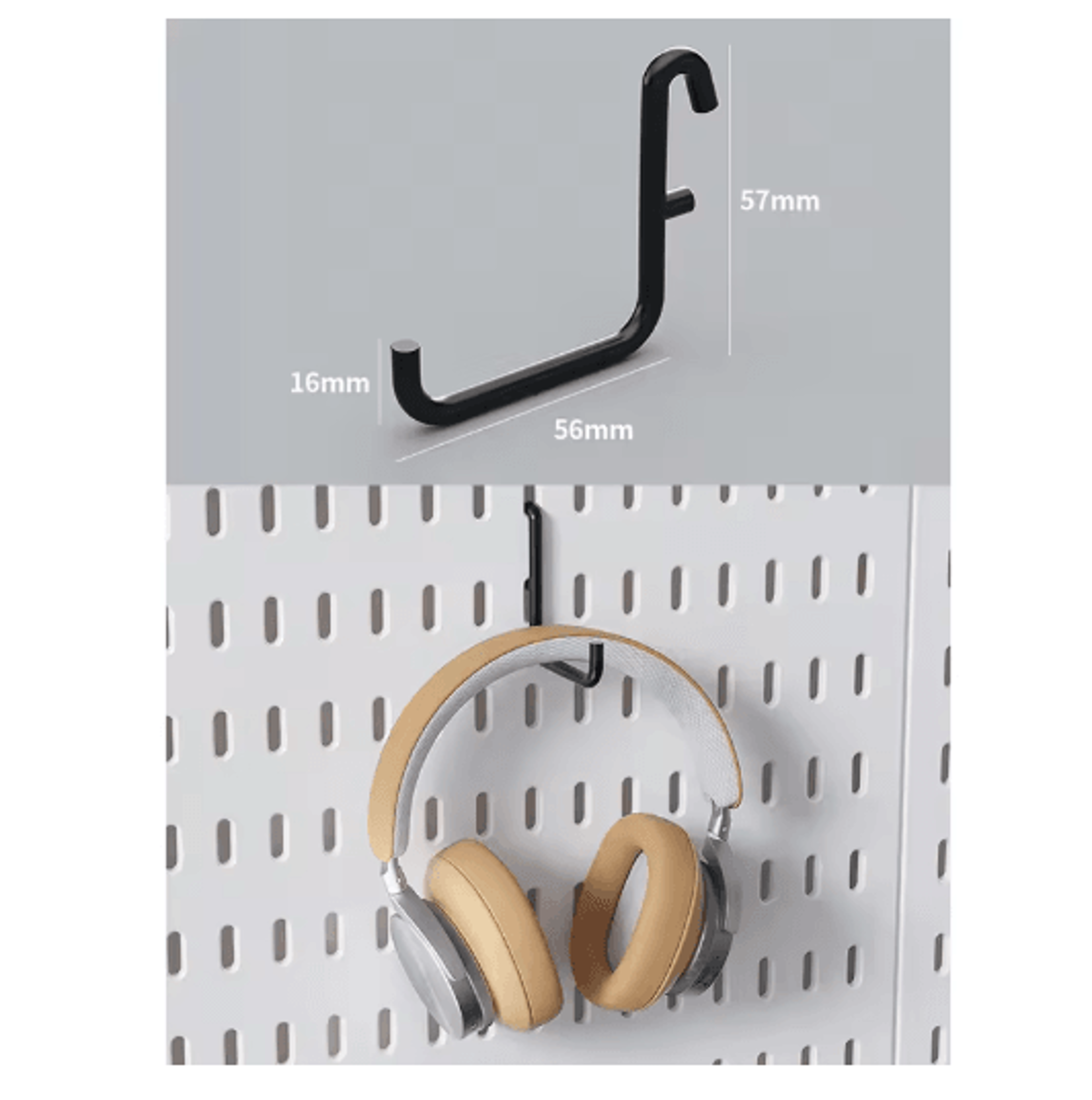 Gaming Gear Pegboard No Drill Wall Mounted Storage And Display For Study Gaming Rooms 5