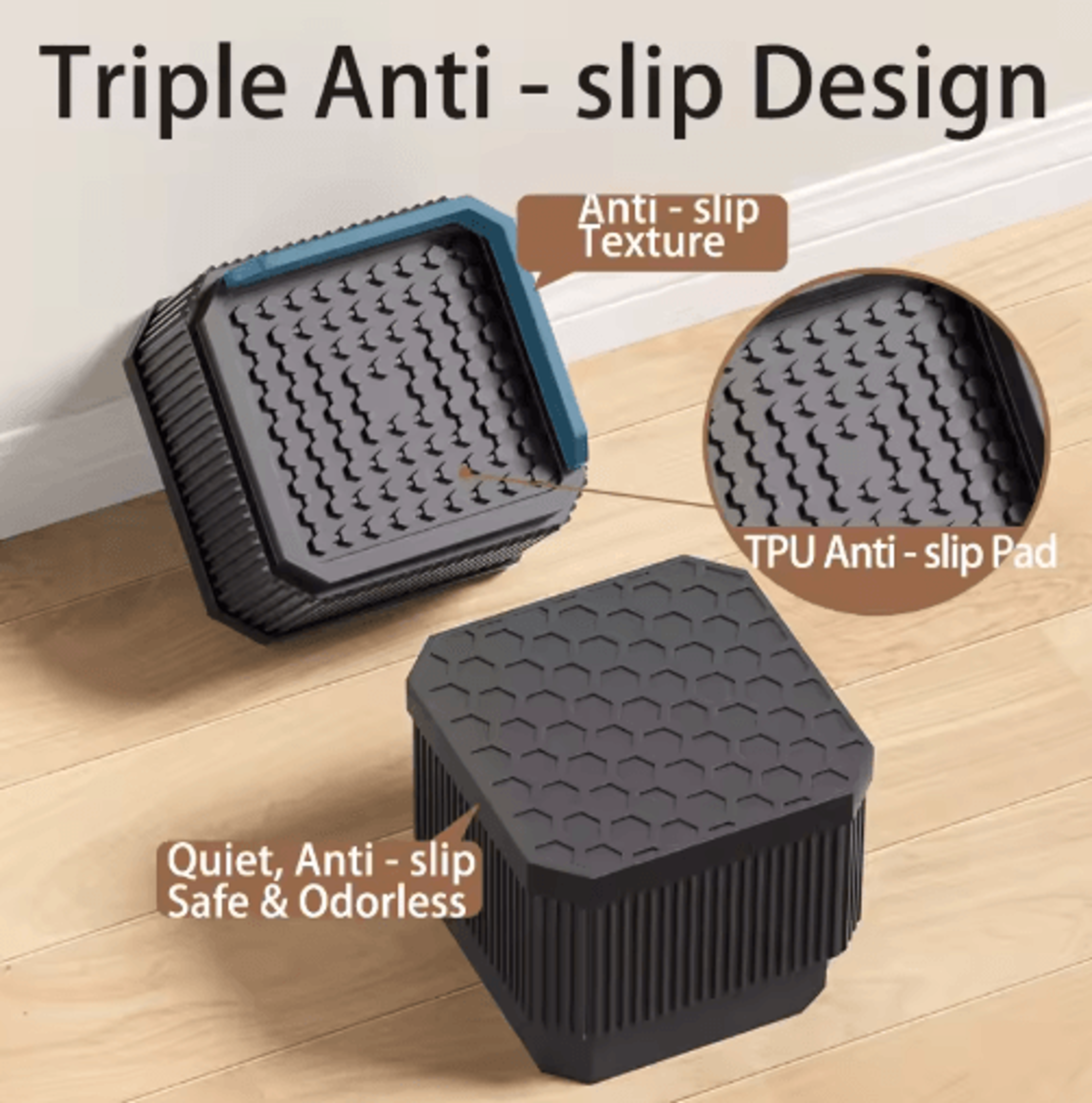 Stackable Furniture Heightening Pads Heavy Duty Anti Slip Risers For Tables Chairs And Beds 28