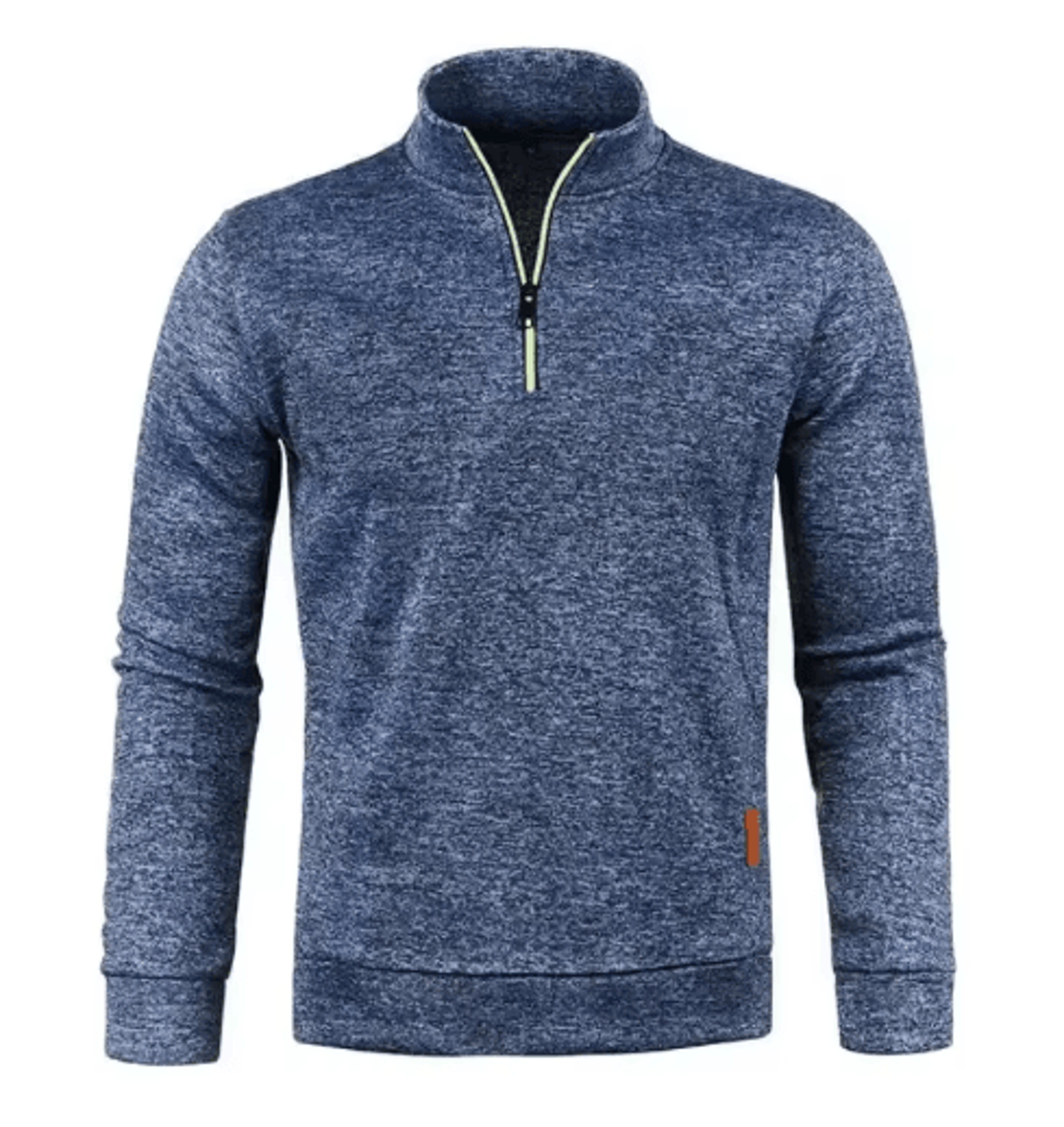 Mens Half Zip Pullover Sweatshirt Long Sleeve Solid Color Turtleneck Streetwear Jacket 0