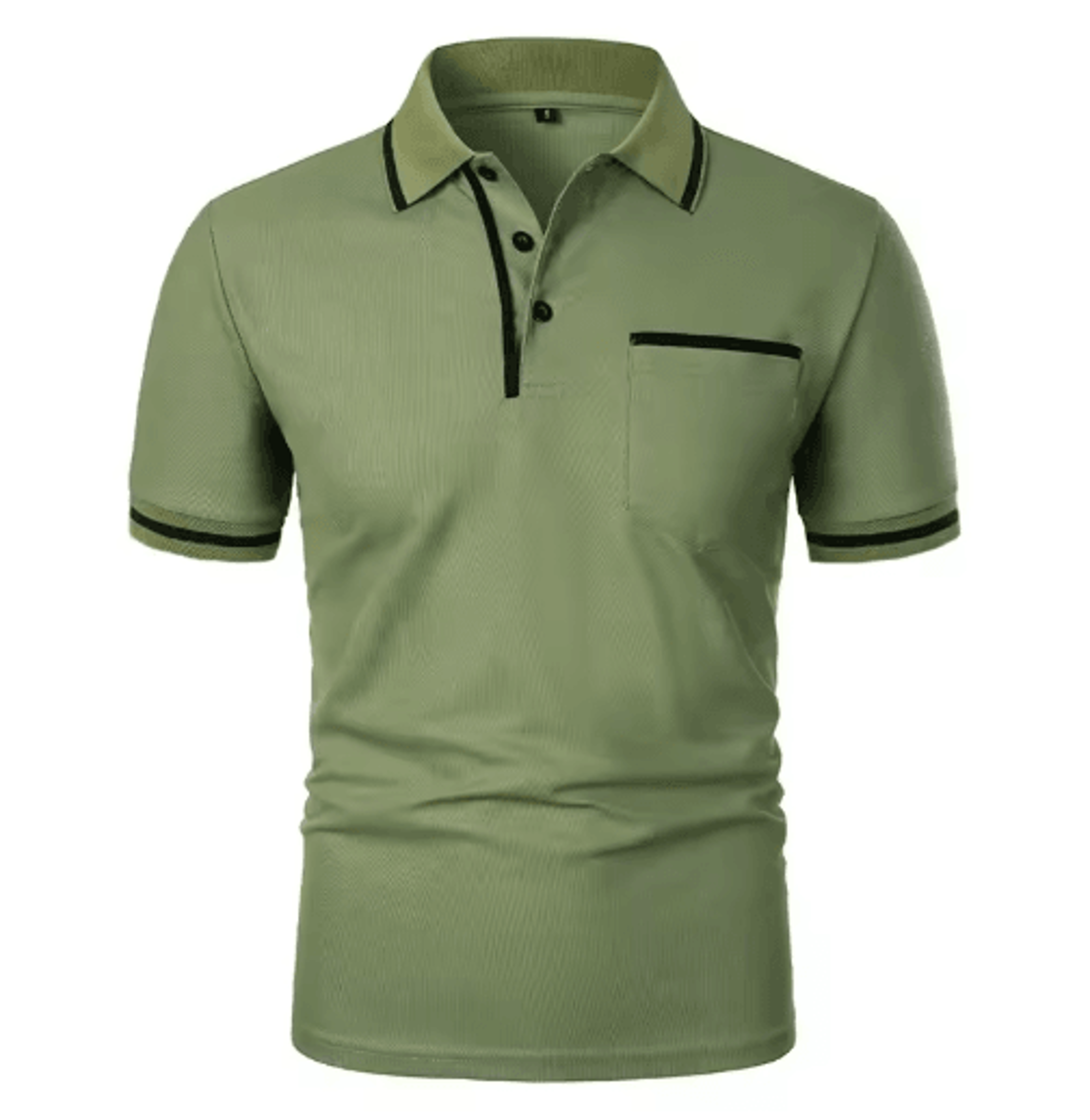 Mens Short Sleeve Polo Shirt Breathable Loose Fit Casual Summer Top With Pocket 3