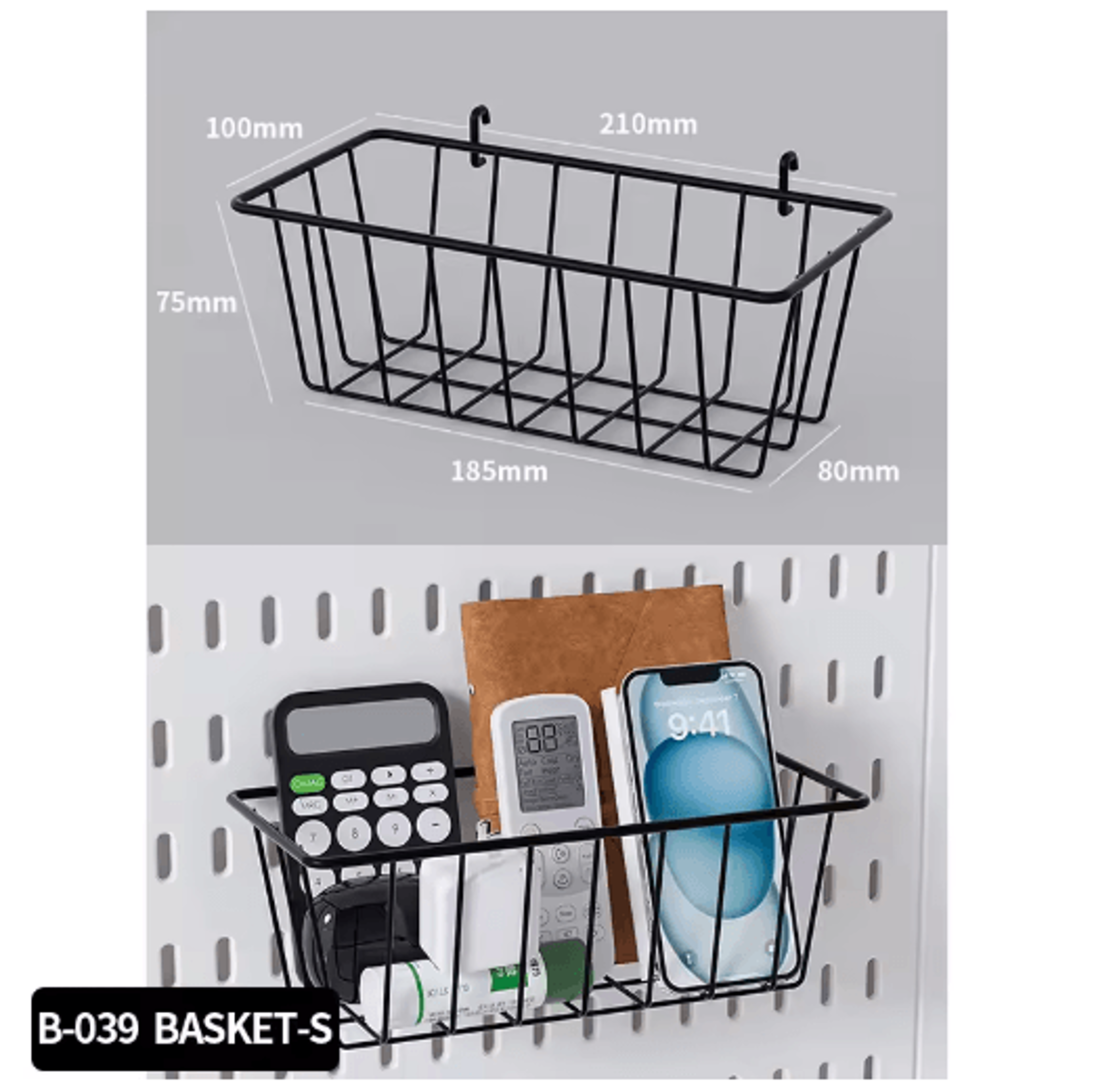 Desktop Pegboard Storage Kit Stand Up Clip On Panels For Home Office And Study Organization 12