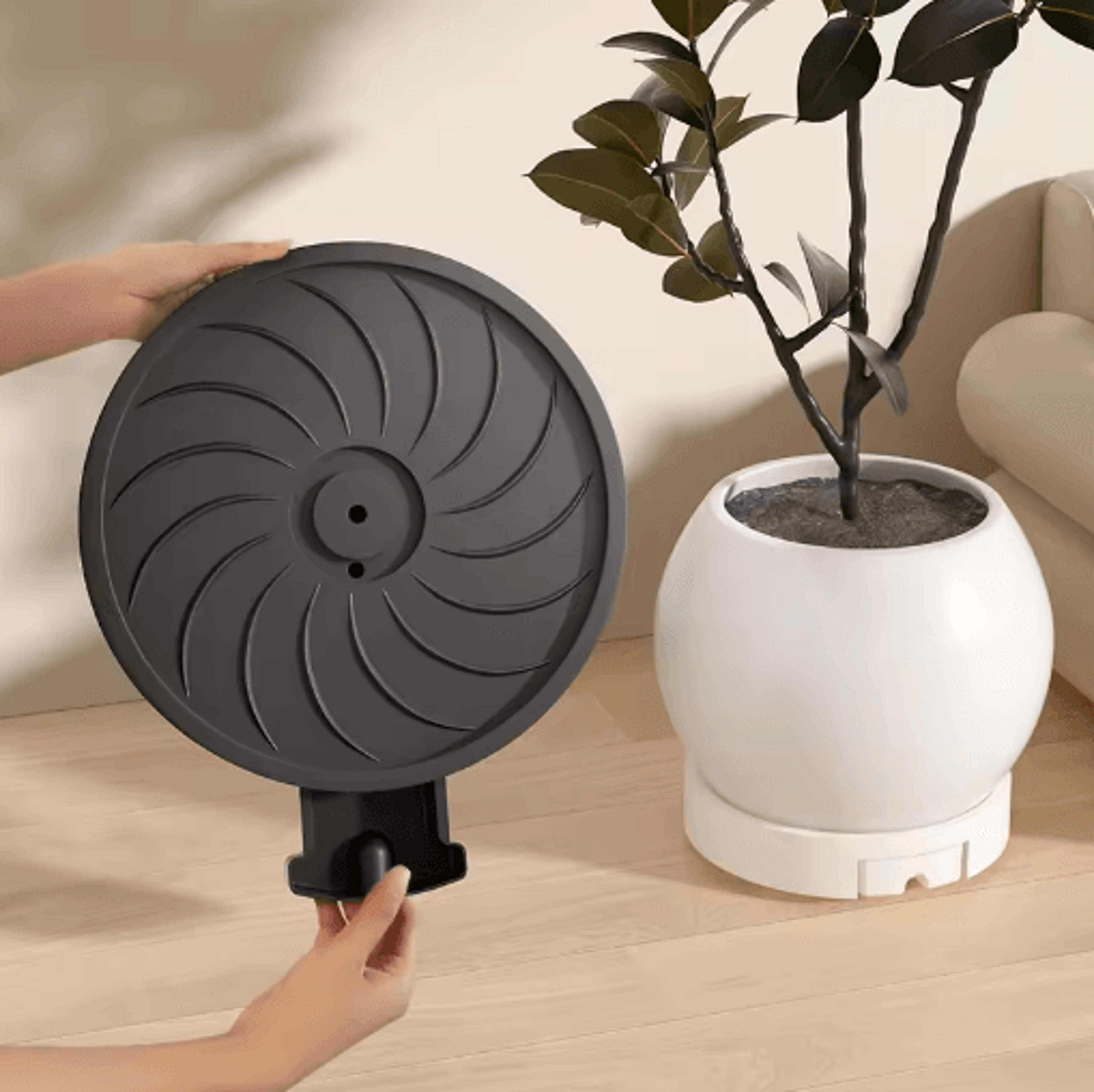 Wheeled Movable Plant Pot Base Thickened Plastic Planter Saucer With Water Storage Box 0