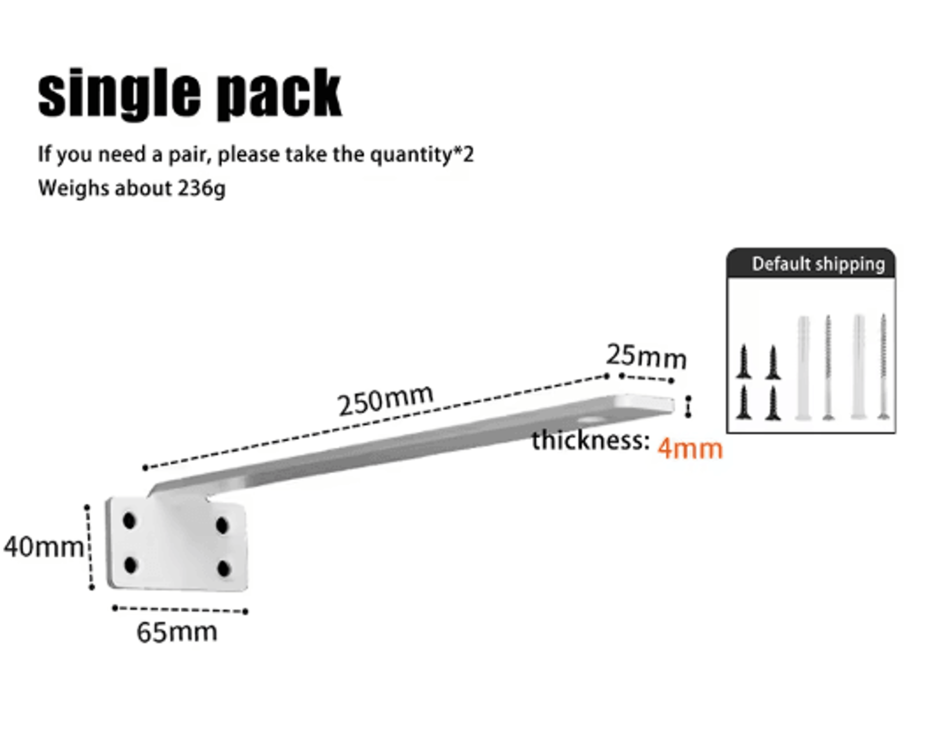 Heavy Duty Cast Iron Floating Shelf Brackets 4mm Thick Invisible L Brackets For Strong Shelf Suppor 5