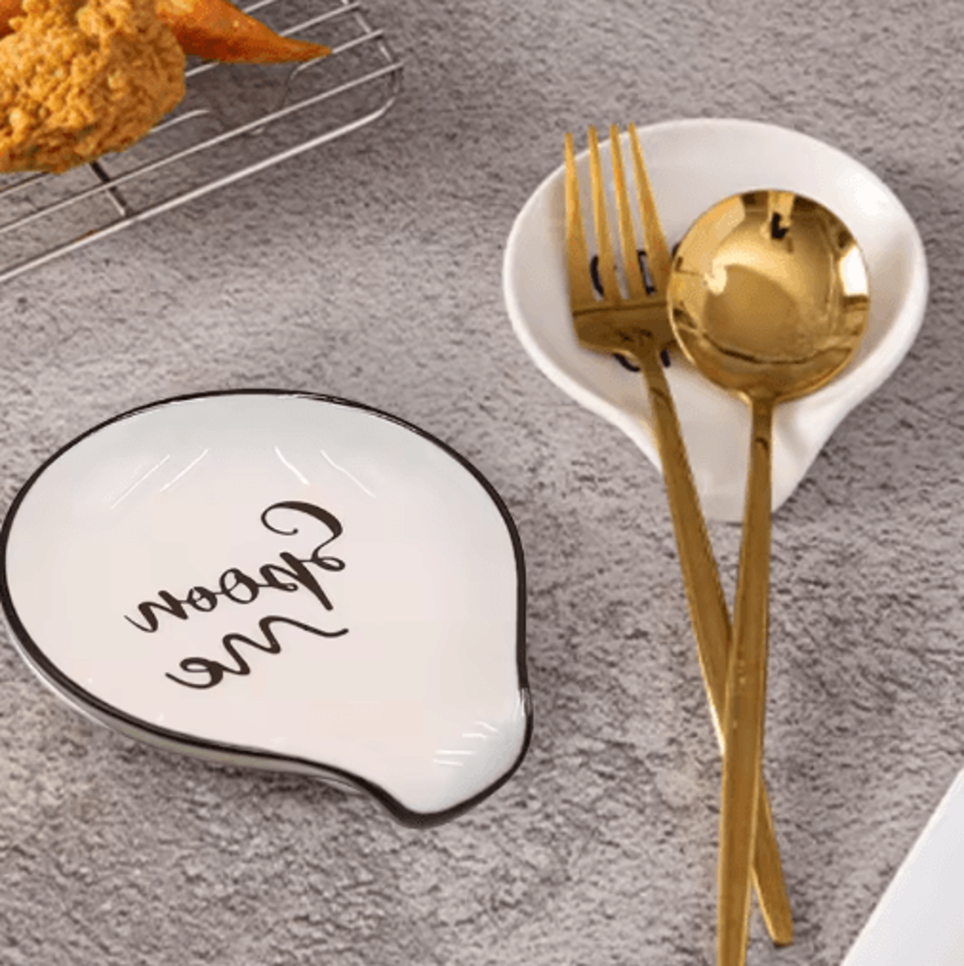 Multipurpose Ceramic Spoon Rest White Spoon Holder For Kitchen And Dining Use 7
