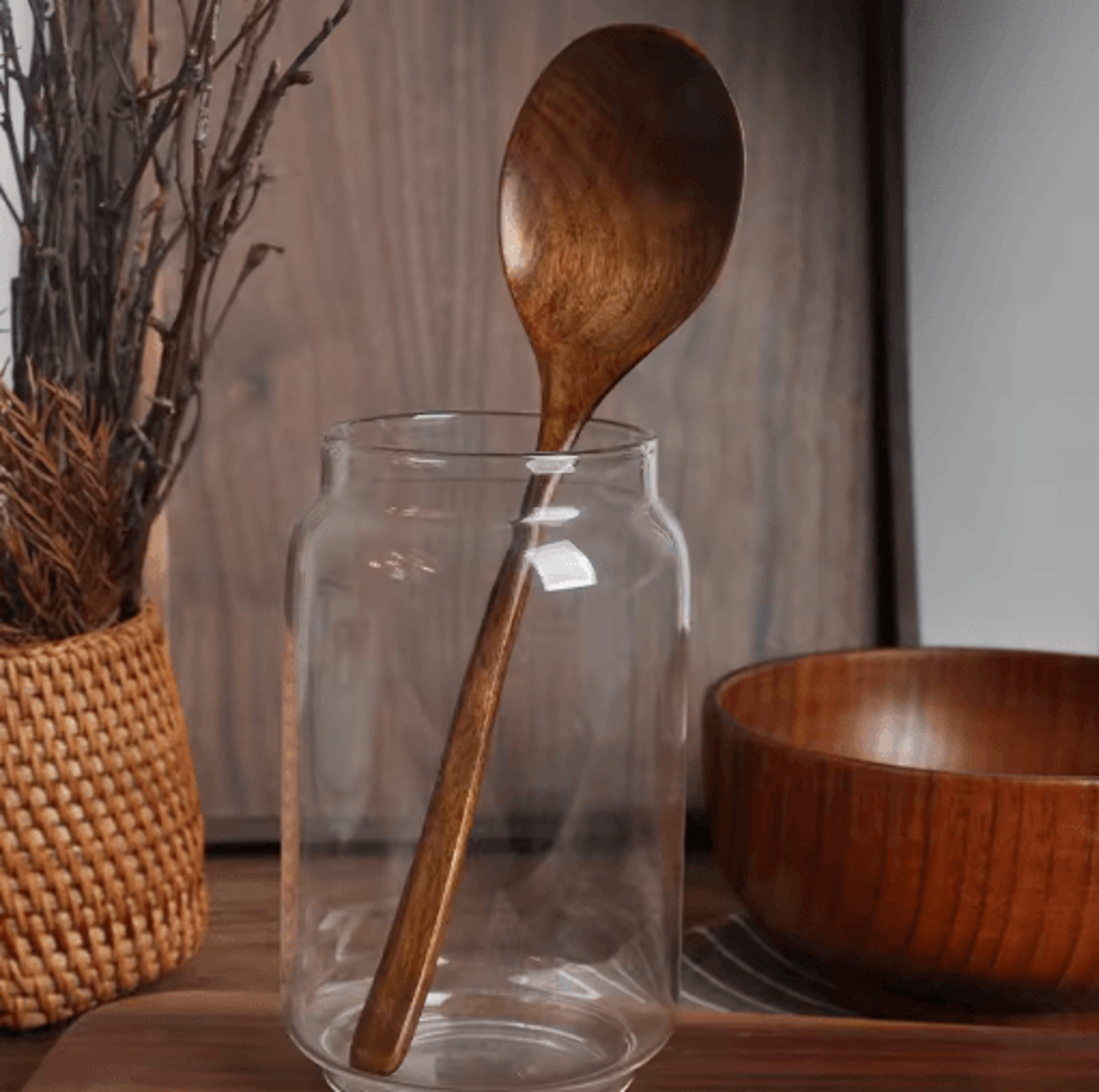 Wooden Soup Spoon Eco Friendly Natural Ellipse Ladle For Cooking And Dining 1