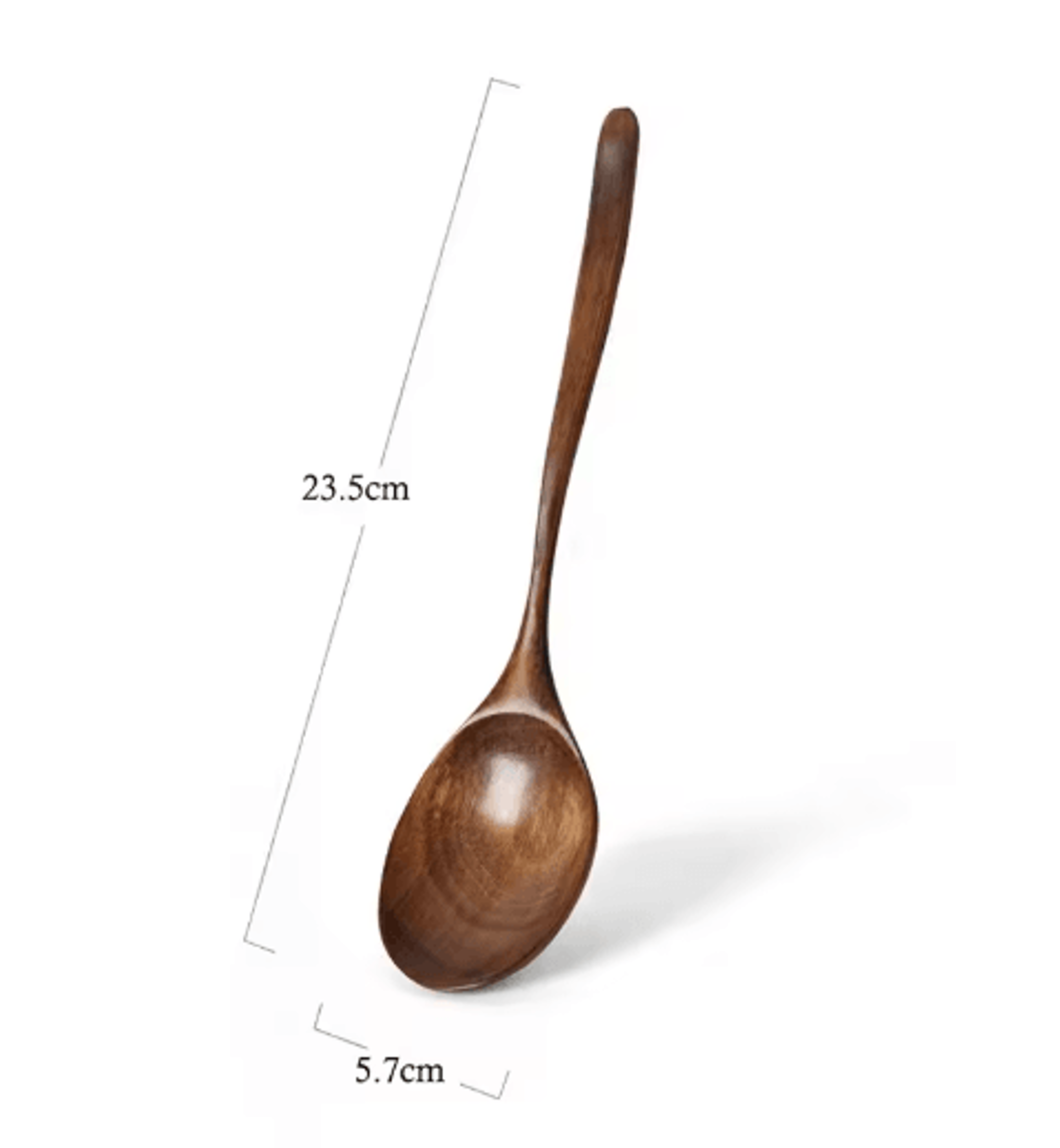 Wooden Soup Spoon Eco Friendly Natural Ellipse Ladle For Cooking And Dining 3