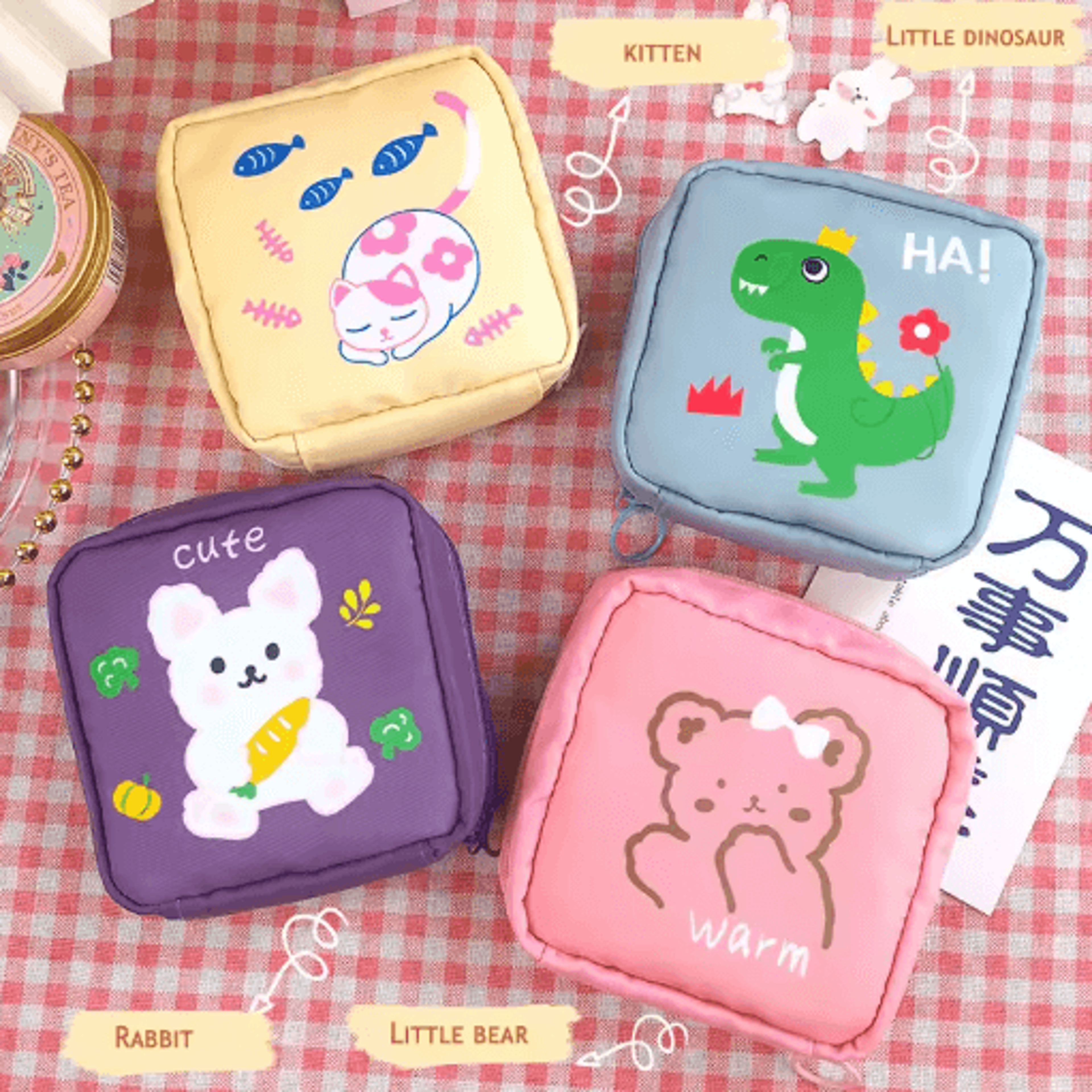 Portable Sanitary Pads Bag Mini Waterproof Travel Makeup And Cosmetic Organizer 0