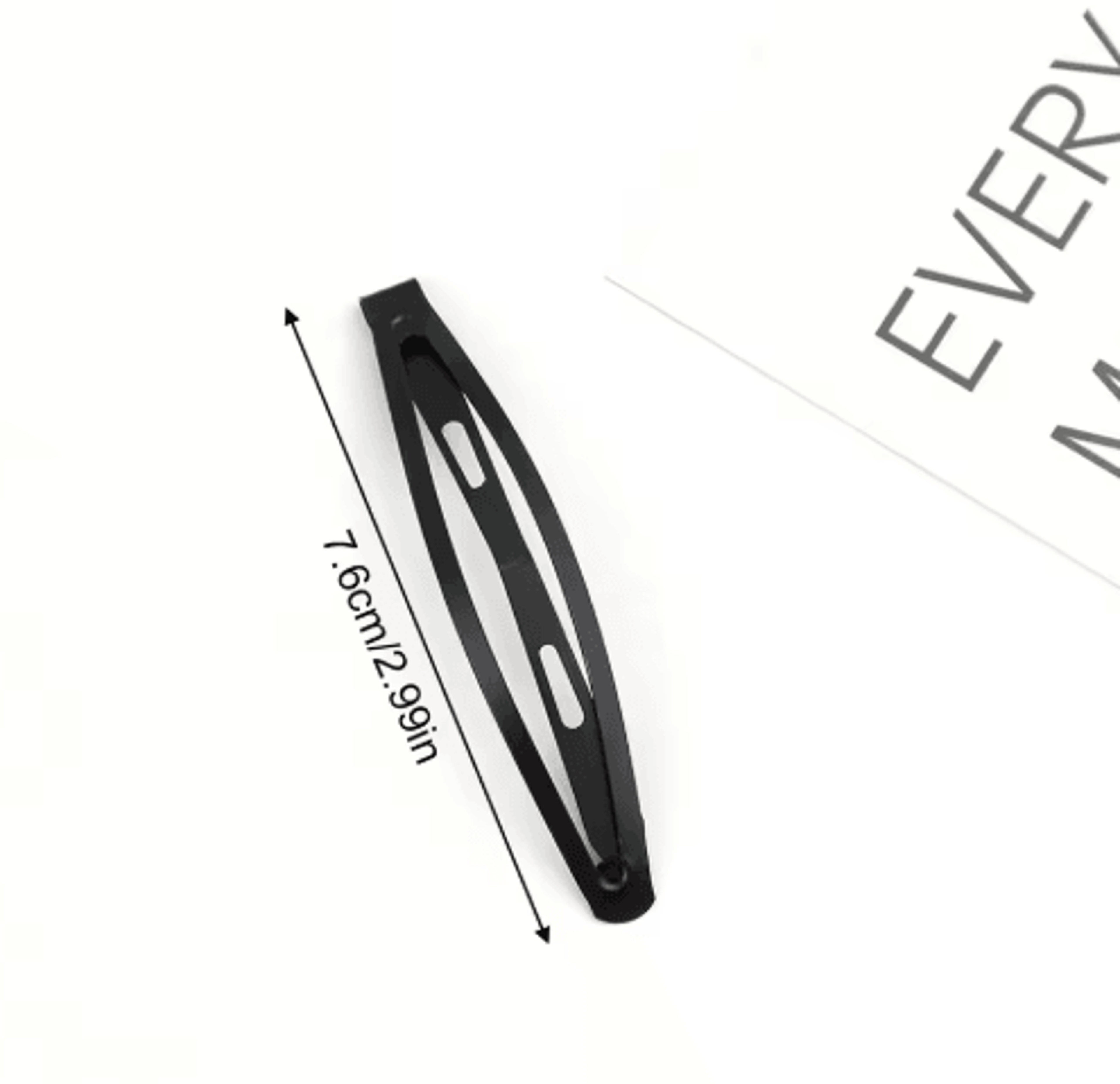 Solid Black Snap Hair Clip Non Slip Hair Barrette For Women And Girls 1 PC 3