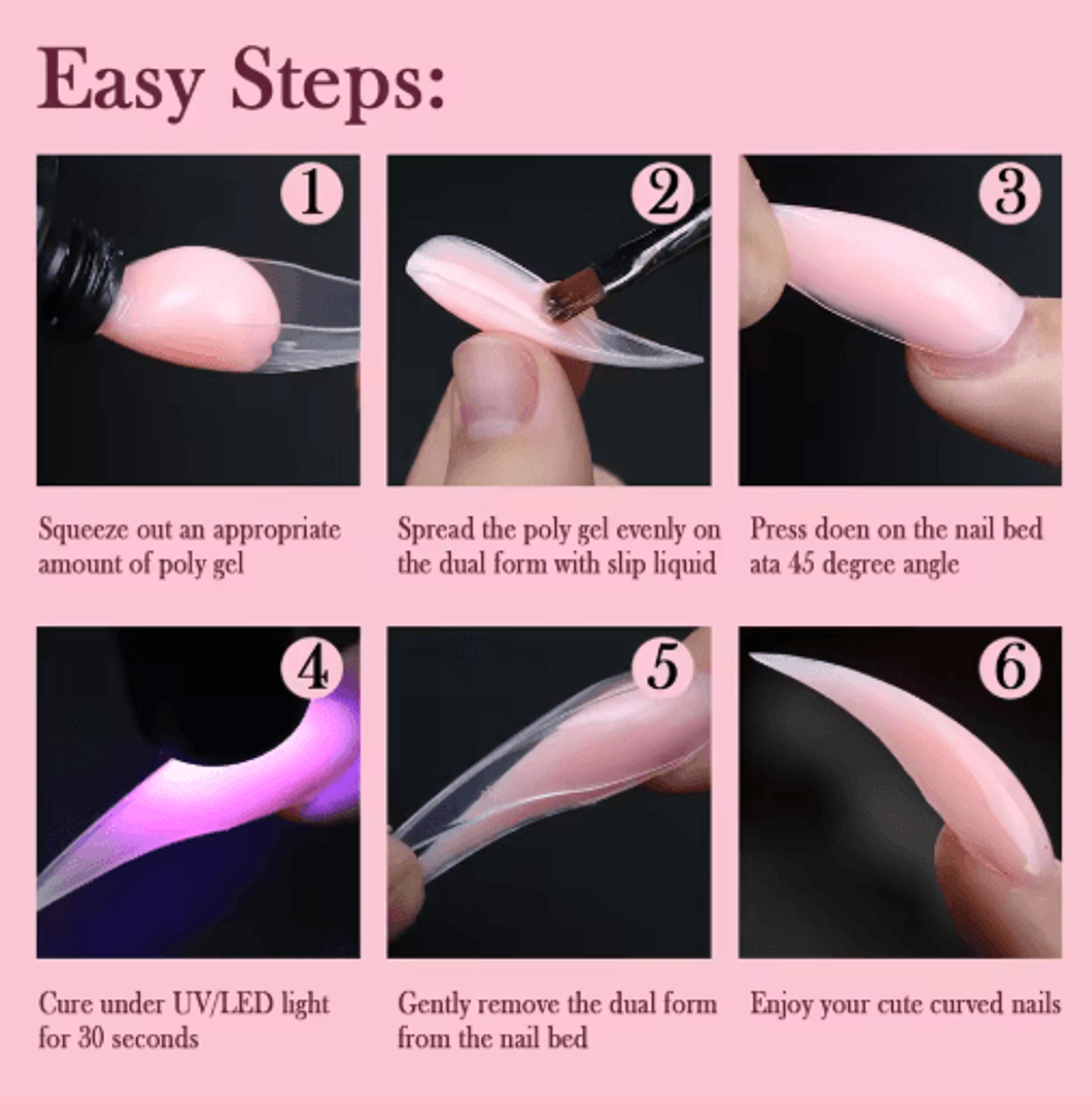 140PCS Reusable Nail Extension Tips Clear Dragon Claw Long Stiletto Press On Nails 2
