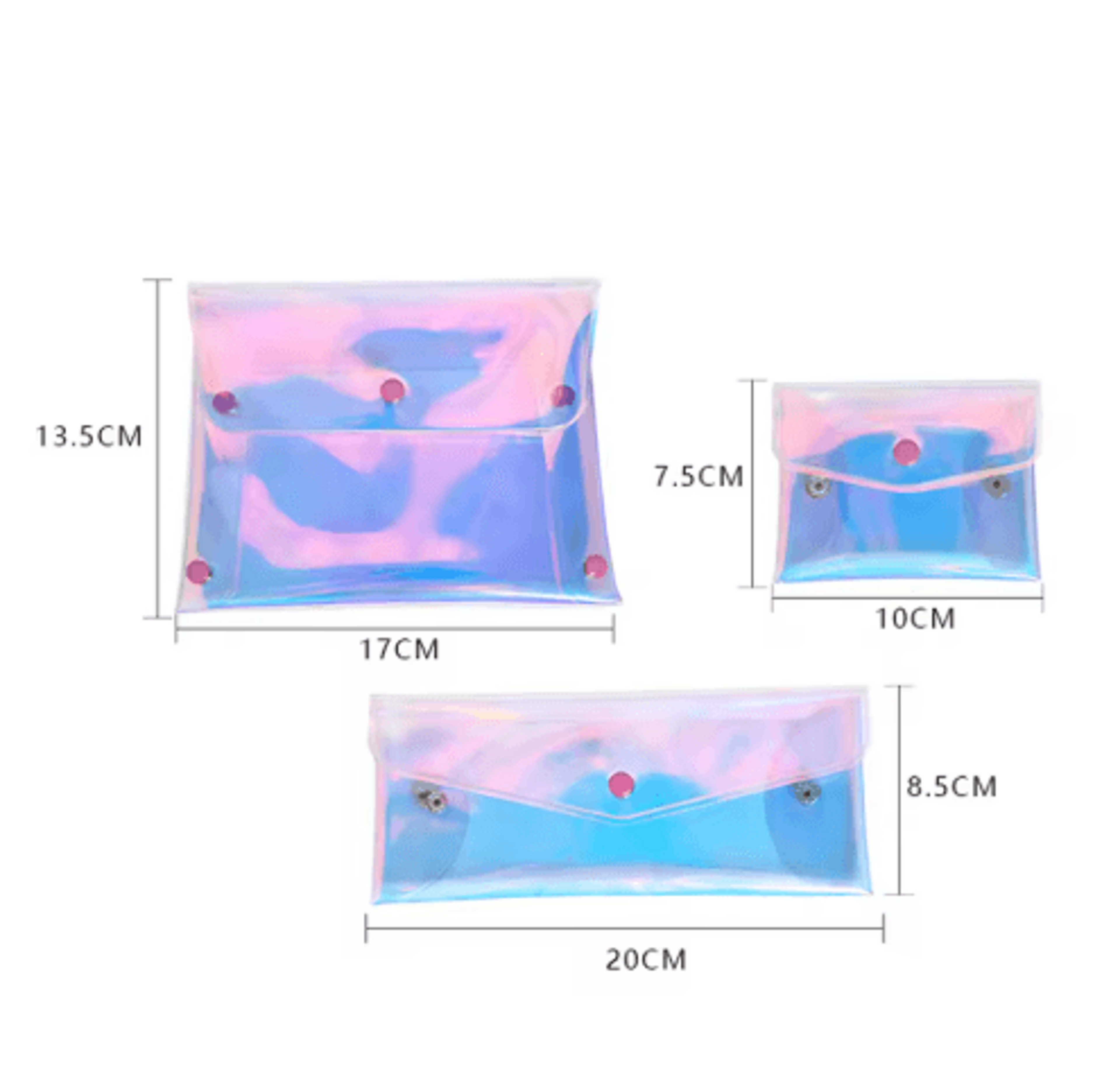 Laser Pouch Makeup Bag Waterproof PVC Cosmetic And Pencil Case Organizer 3 Sizes 4