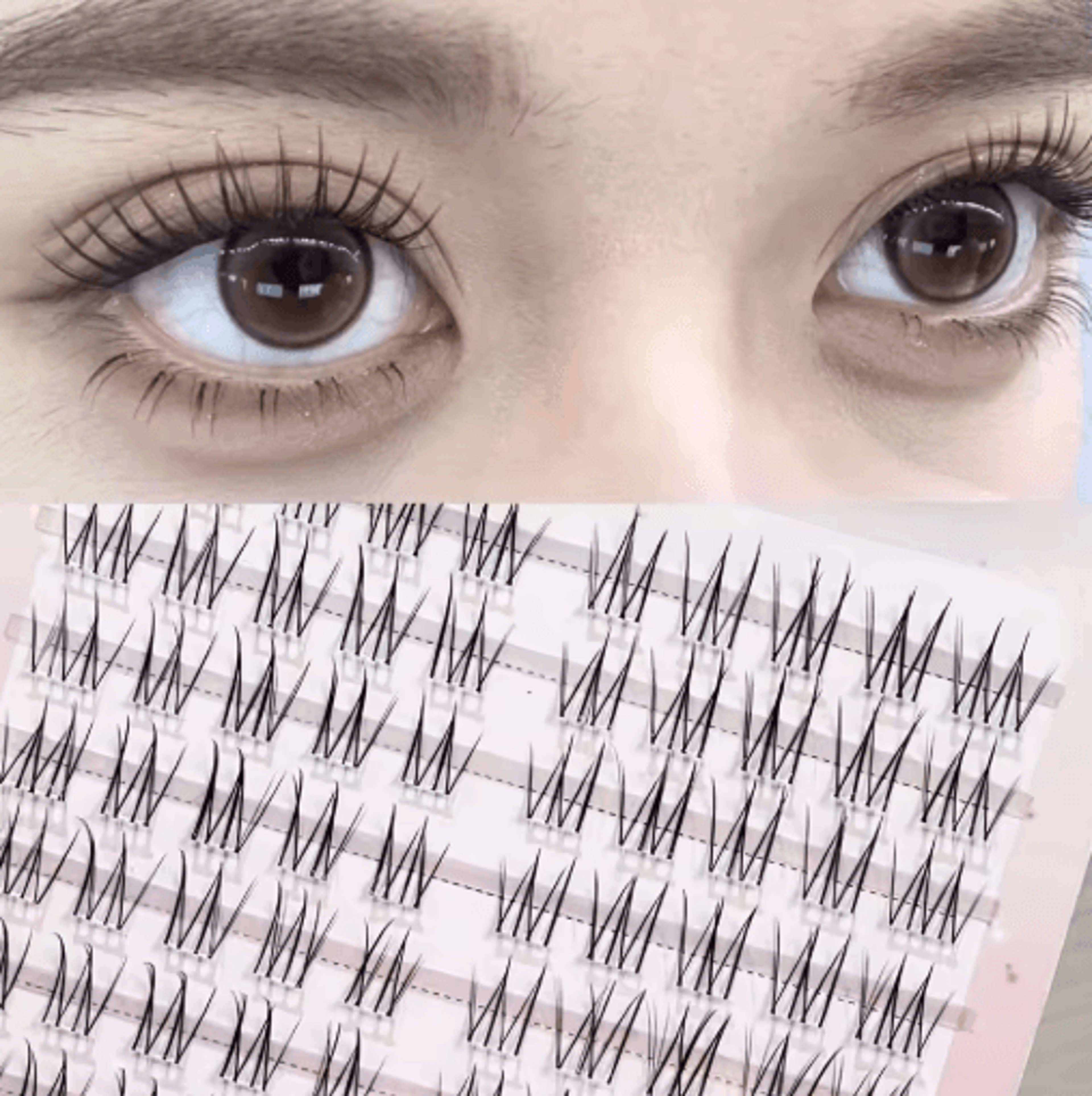 Black Individual Cluster Lashes Long Lasting Natural Wispy And Fluffy Fake Lashes 7