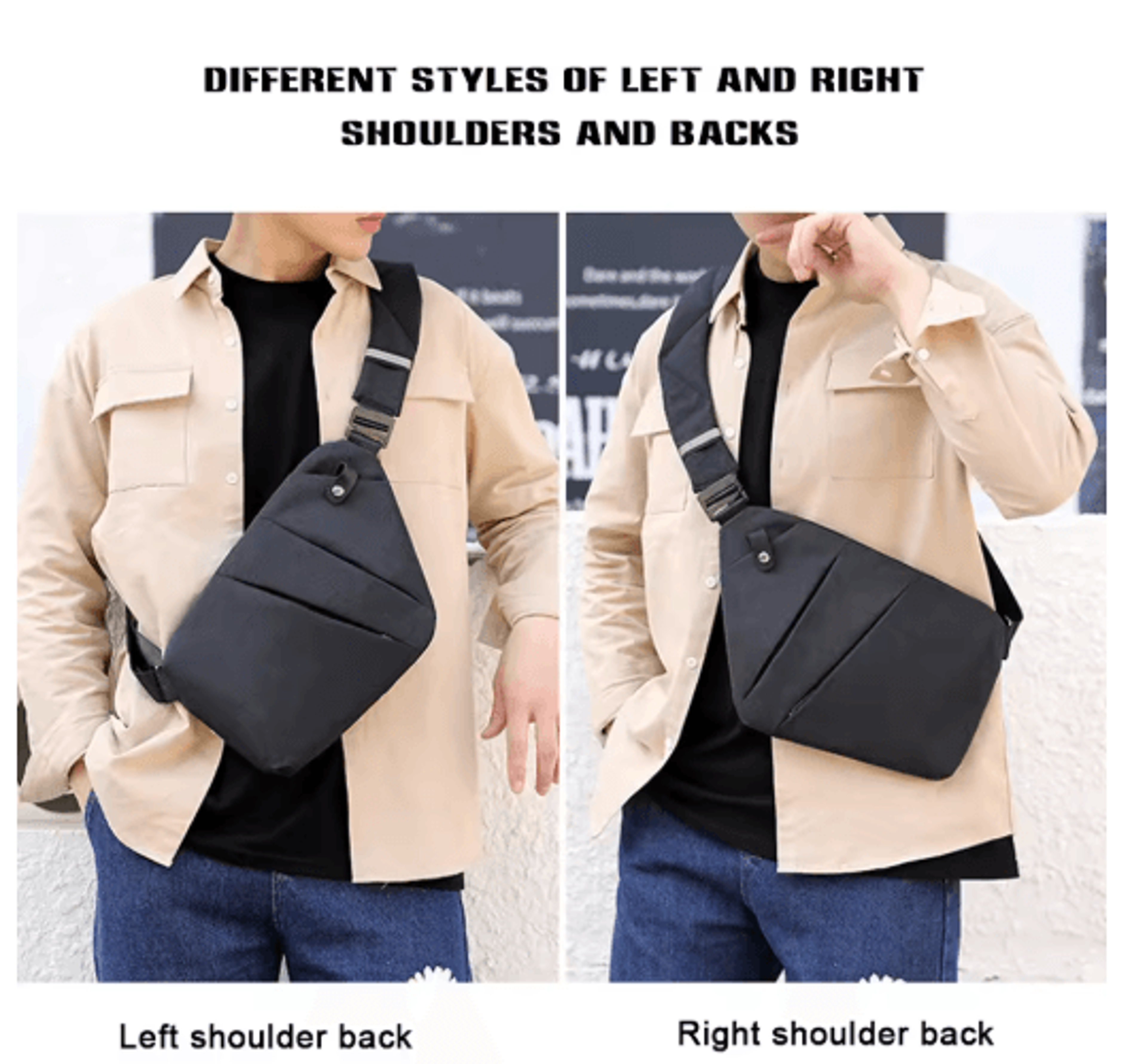 Slim Crossbody Sling Bag Lightweight Nylon Travel Fanny Pack With Adjustable Strap 5