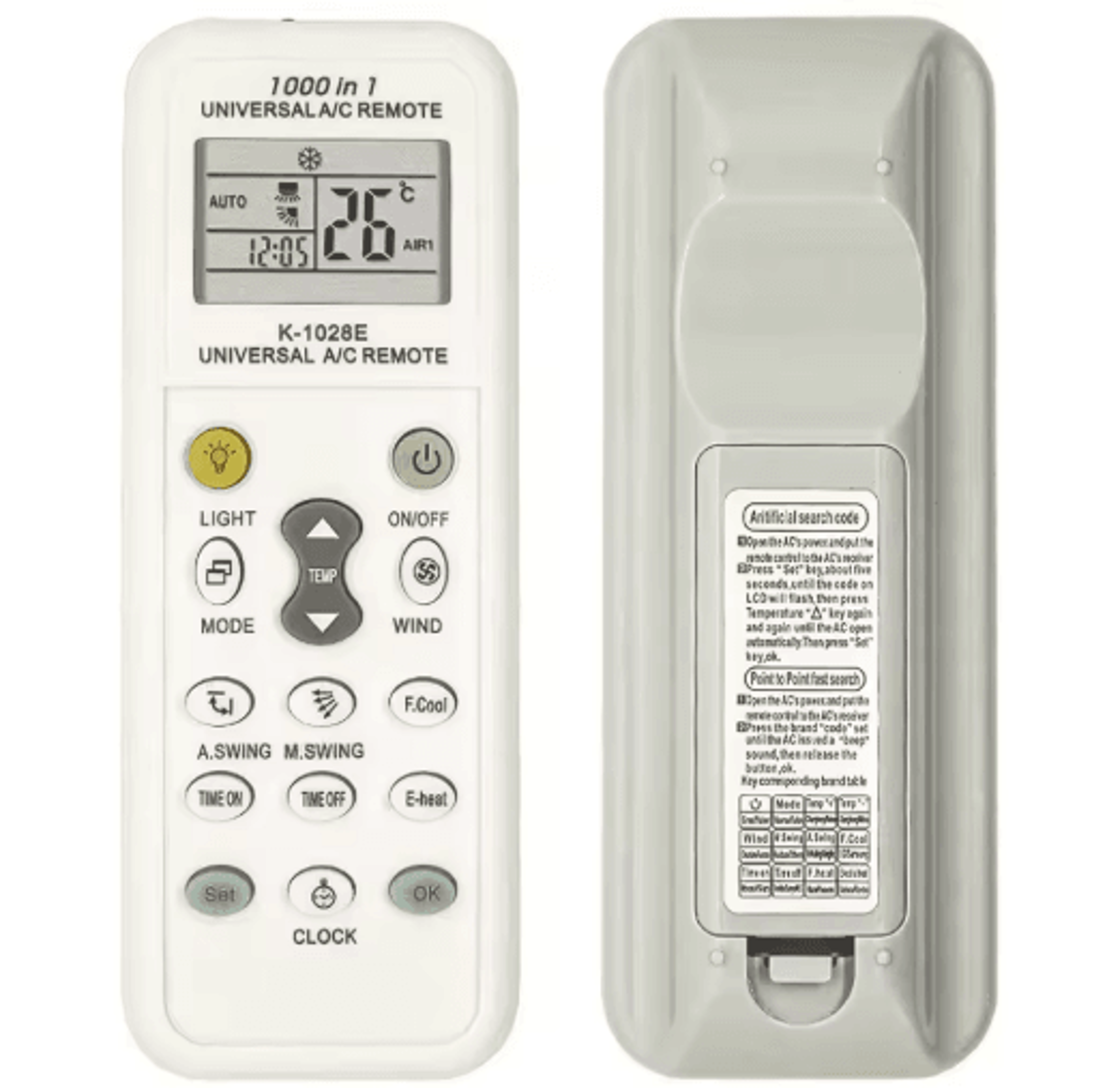 Universal Air Conditioner Remote Control Easy To Use AC Remote Replacement Batteries Not Included 1