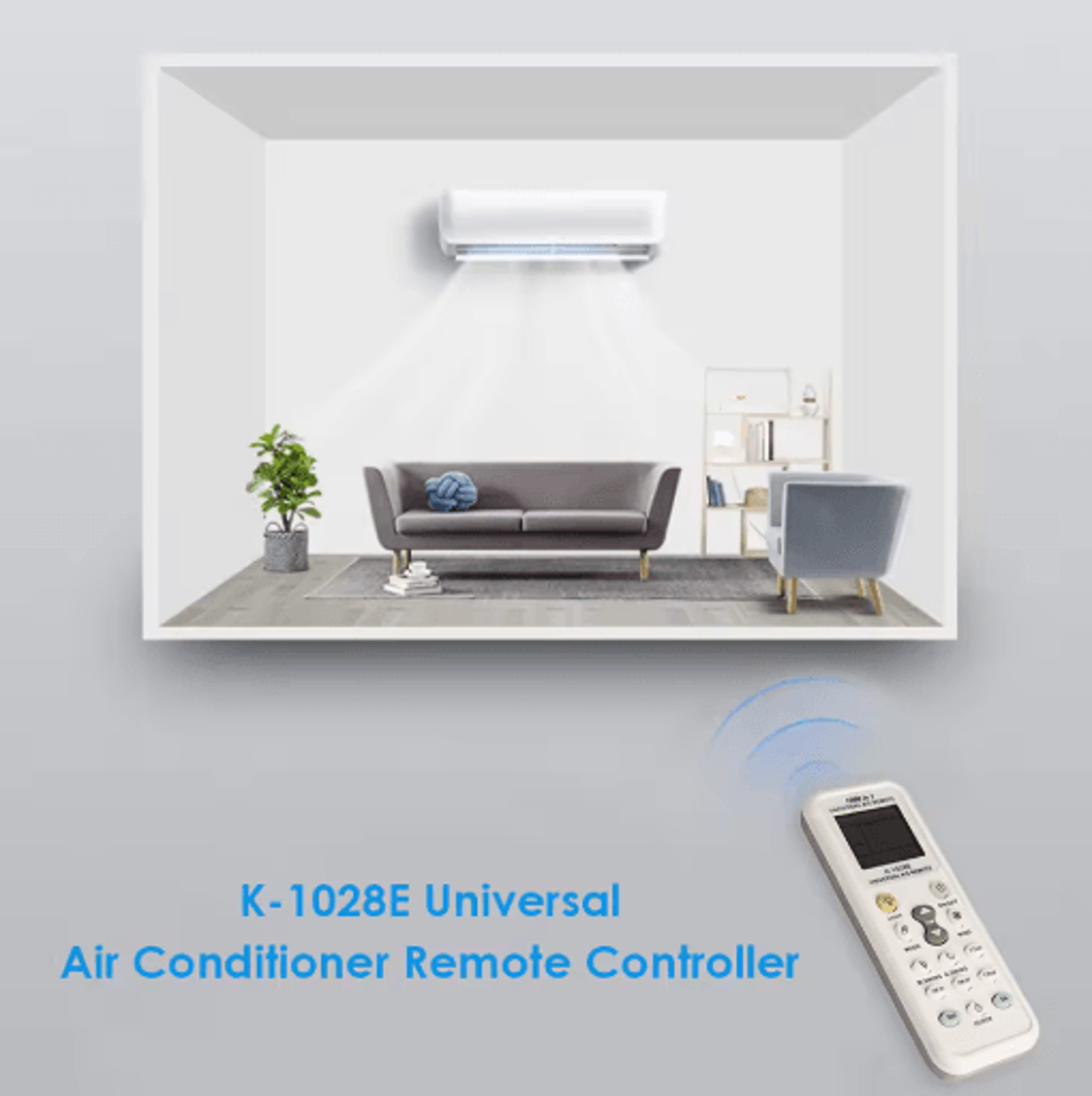 Universal Air Conditioner Remote Control Easy To Use AC Remote Replacement Batteries Not Included 3