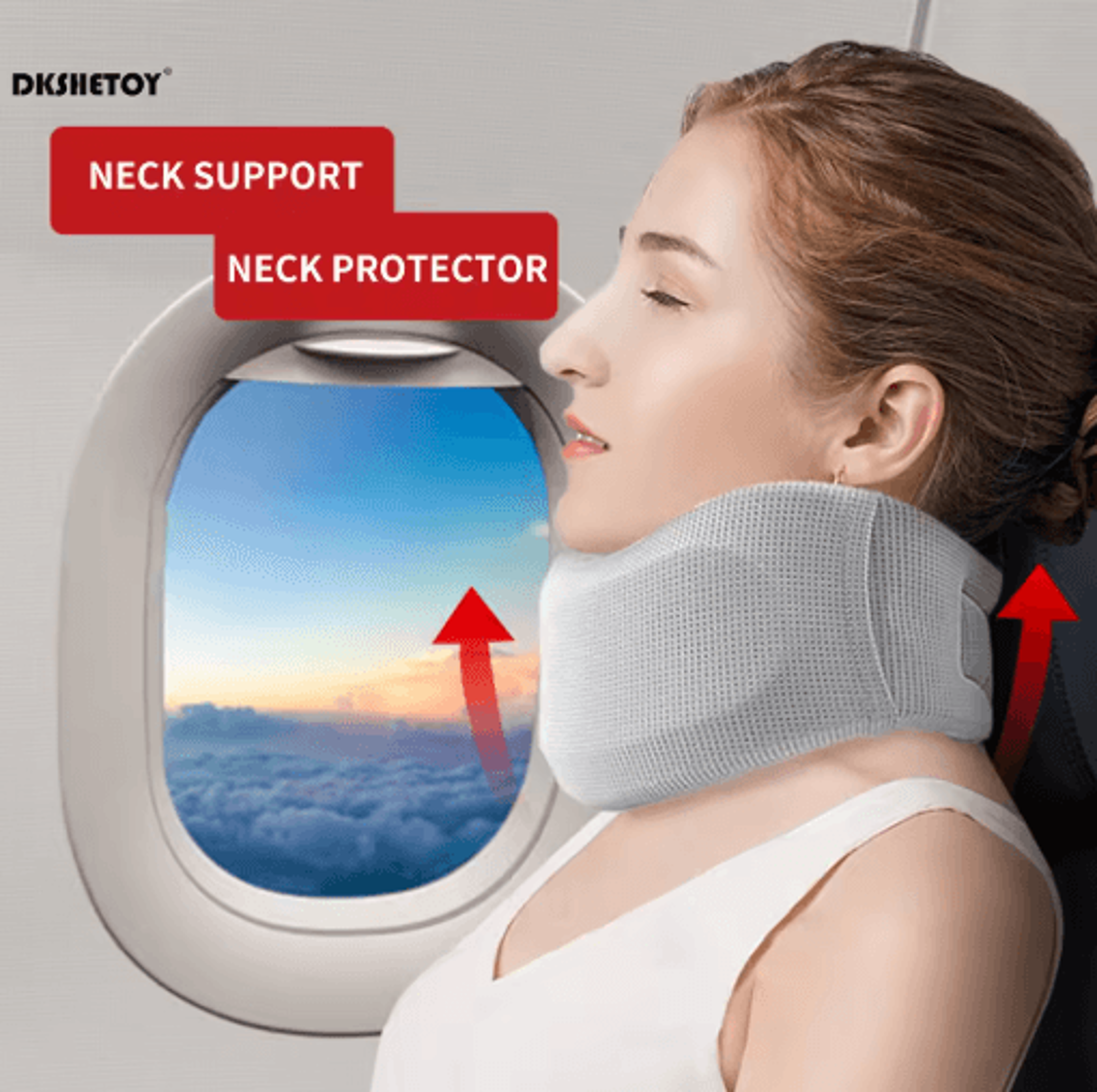 Soft Foam Neck Brace Support Adjustable Cervical Collar With Replacement Cover 2