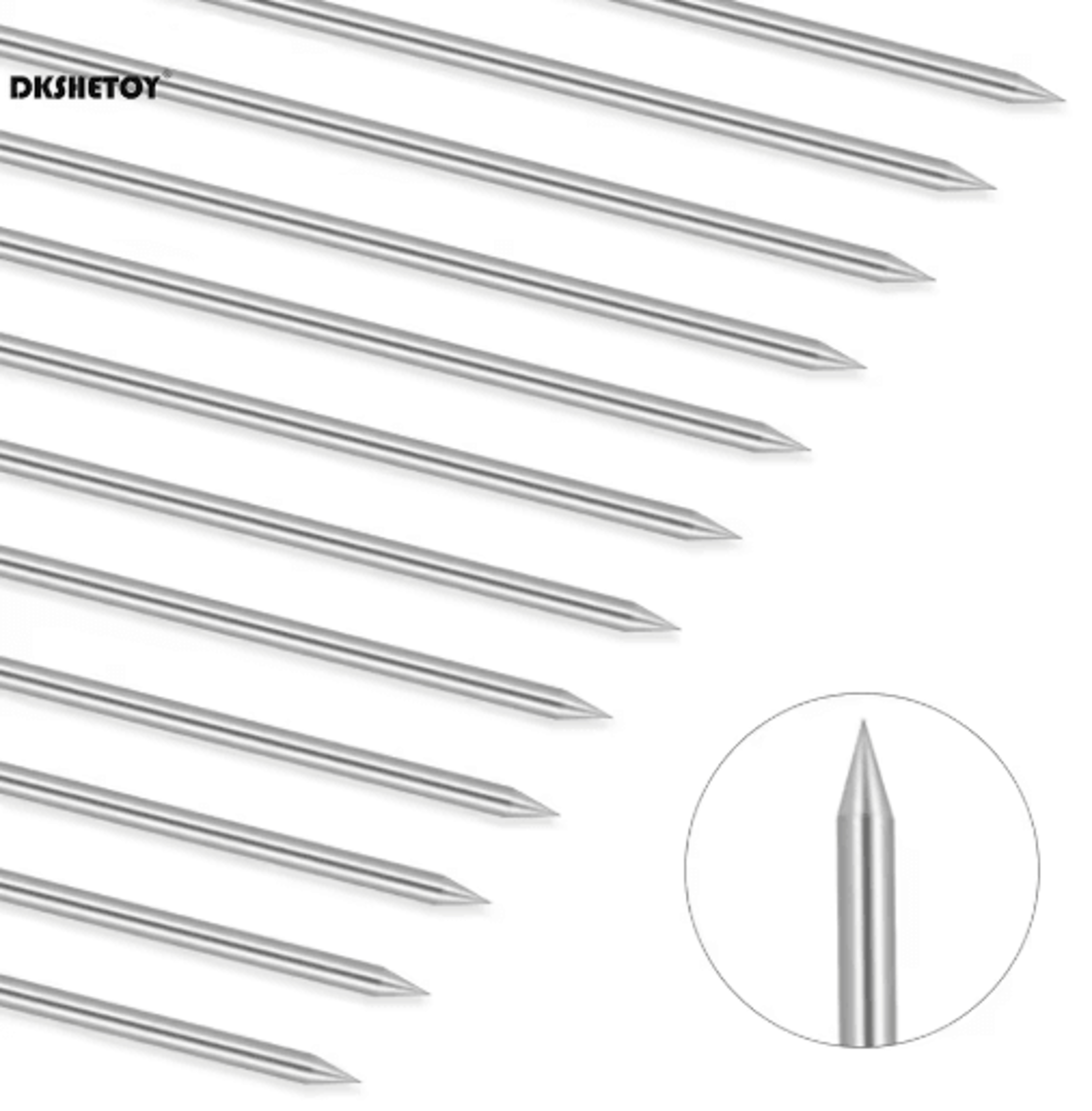 20cm Stainless Steel BBQ Skewers Heat Resistant Barbecue Fork Needle Clips For Outdoor Grilling 2