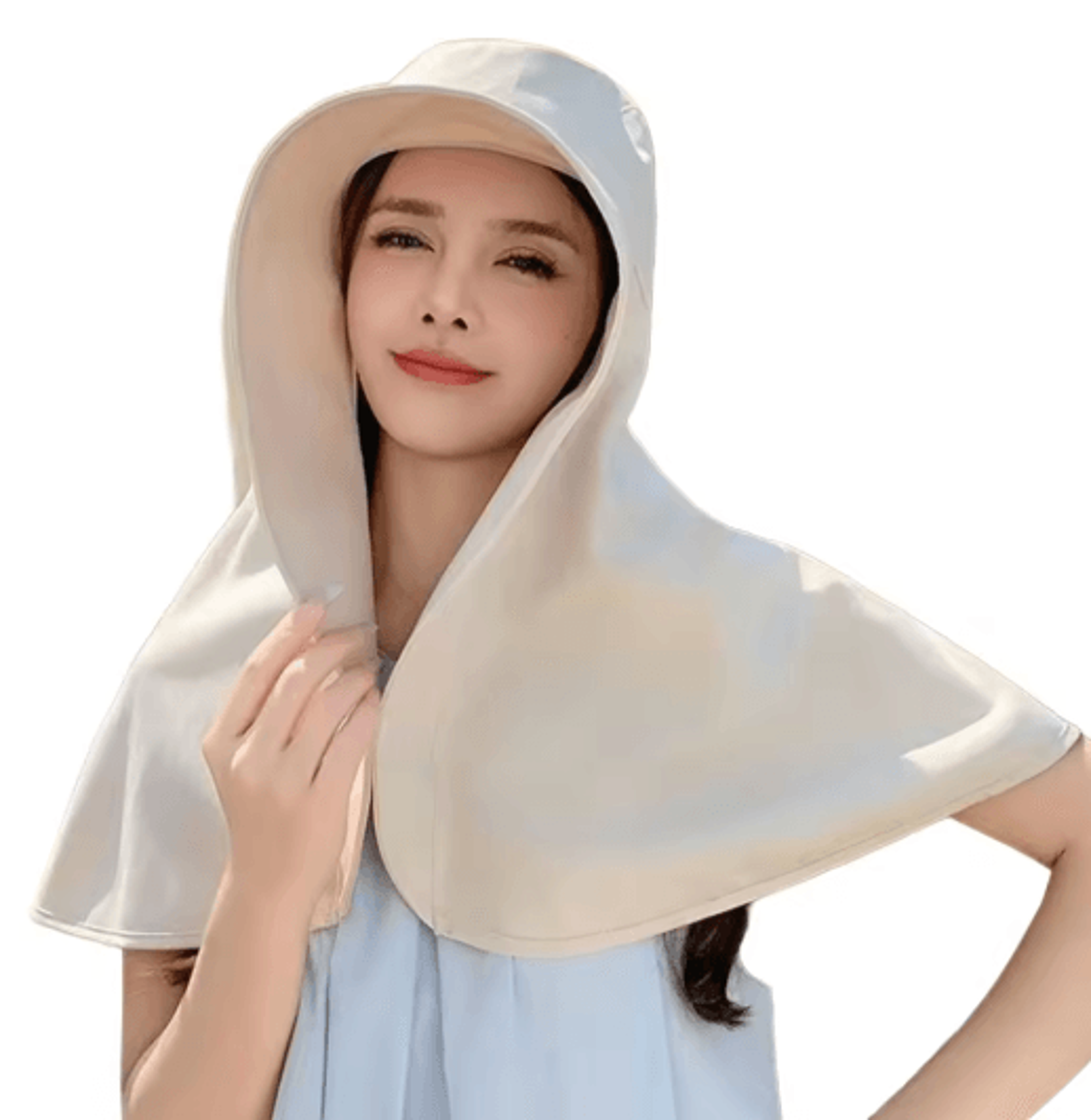 Sun Protection Hat With Neck Cover Breathable Wide Brim Travel And Beach Hat 1