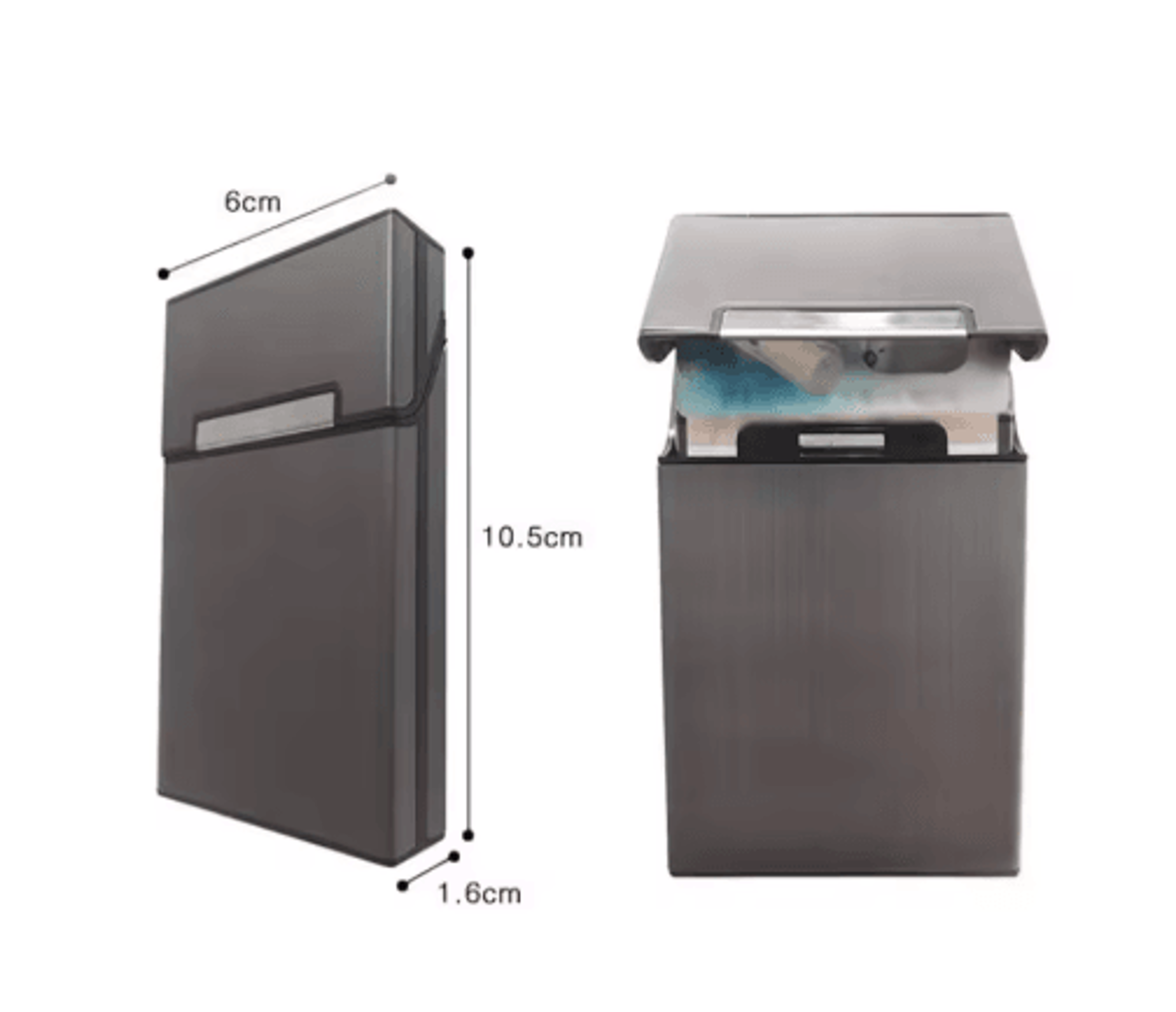 Portable Aluminum Cigarette Case  Slim Pocket Smoking Box For Women  Ladies 8