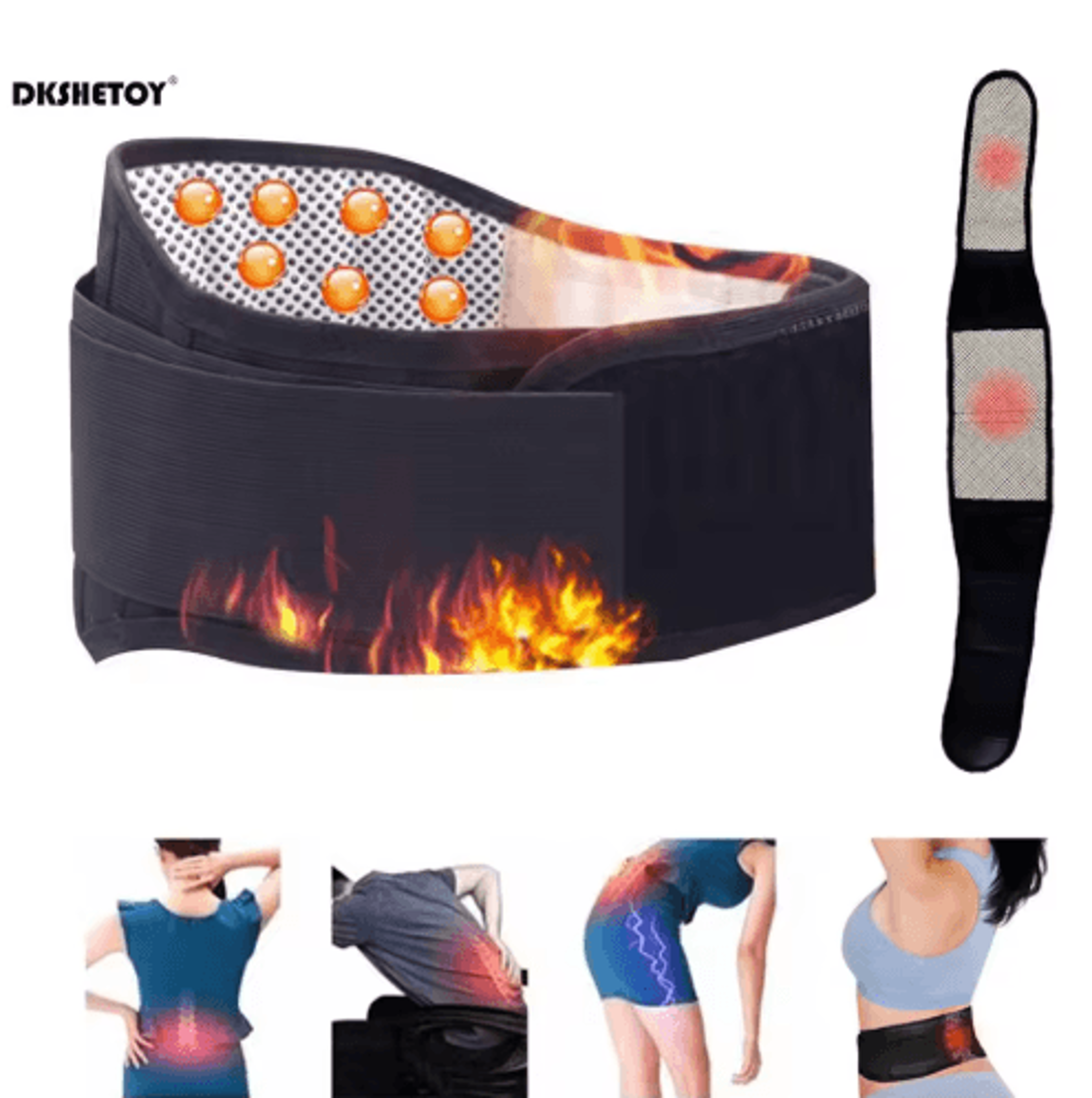 Self Heating Warm Waist Belt Adjustable Lower Back Support And Protective Waist Wrap 1