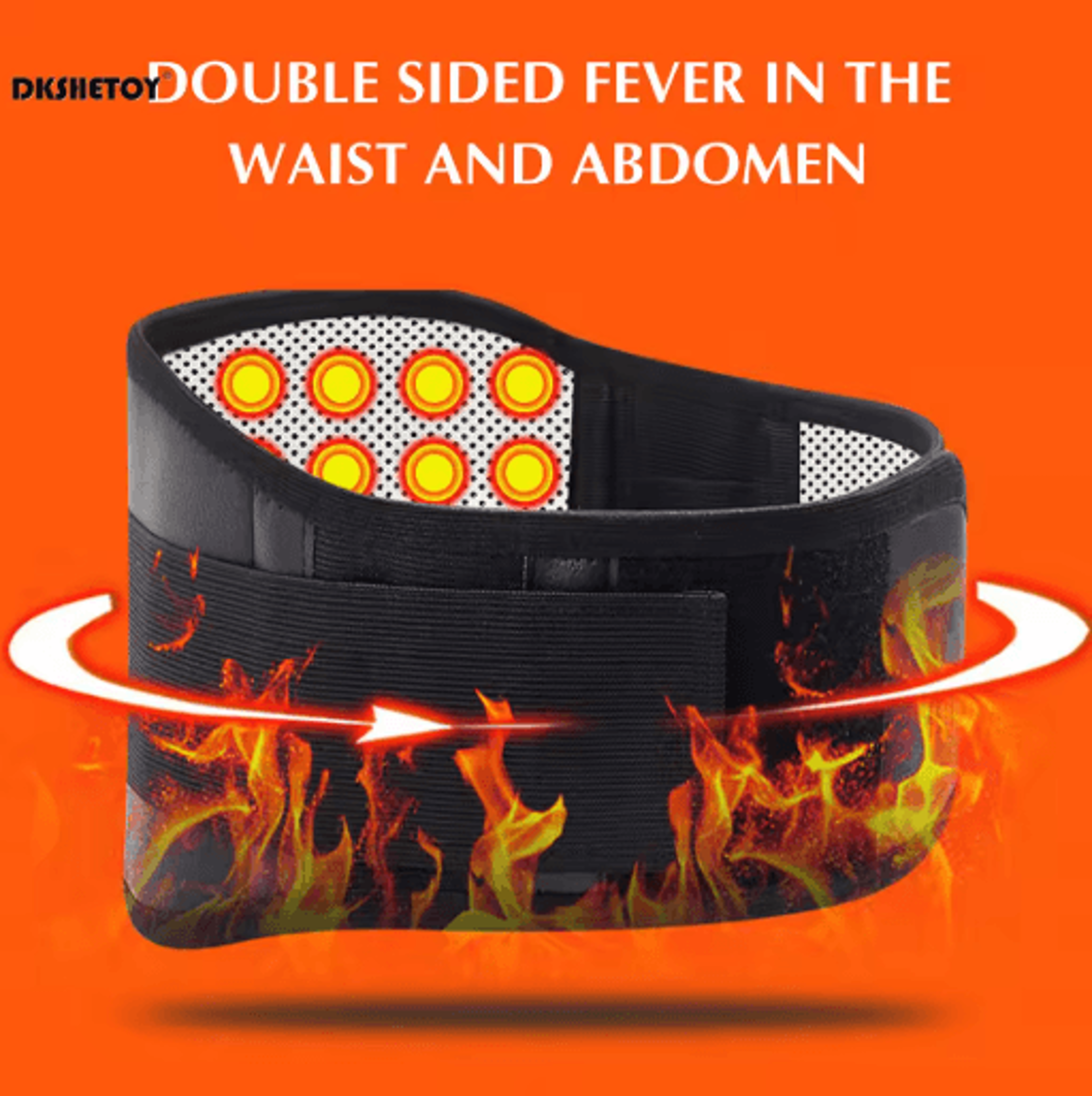 Self Heating Warm Waist Belt Adjustable Lower Back Support And Protective Waist Wrap 0