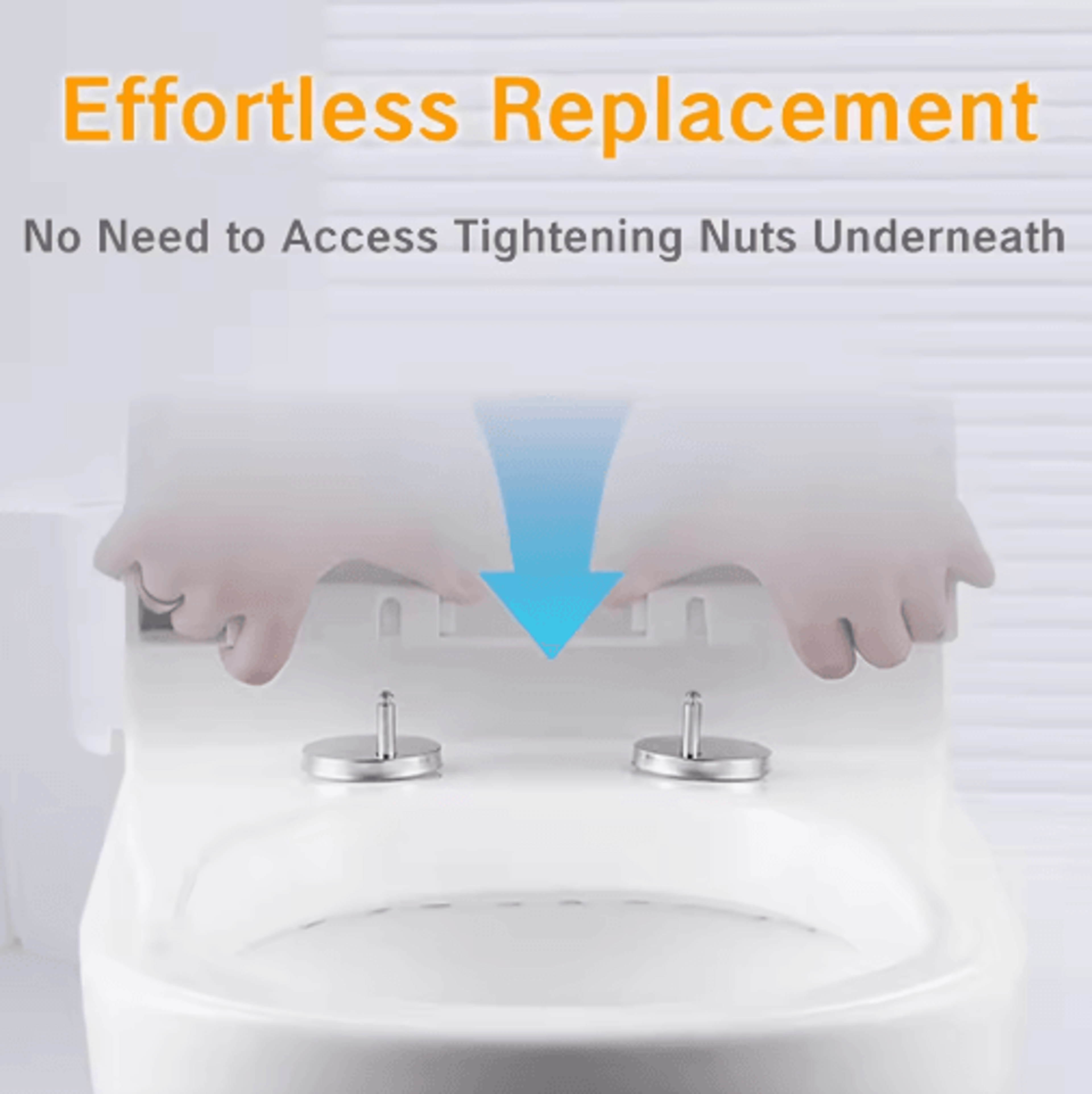 Universal Toilet Seat Bolts And Screws Set Quick Release Hinge Fixings 2PCS 14to 16mm 2