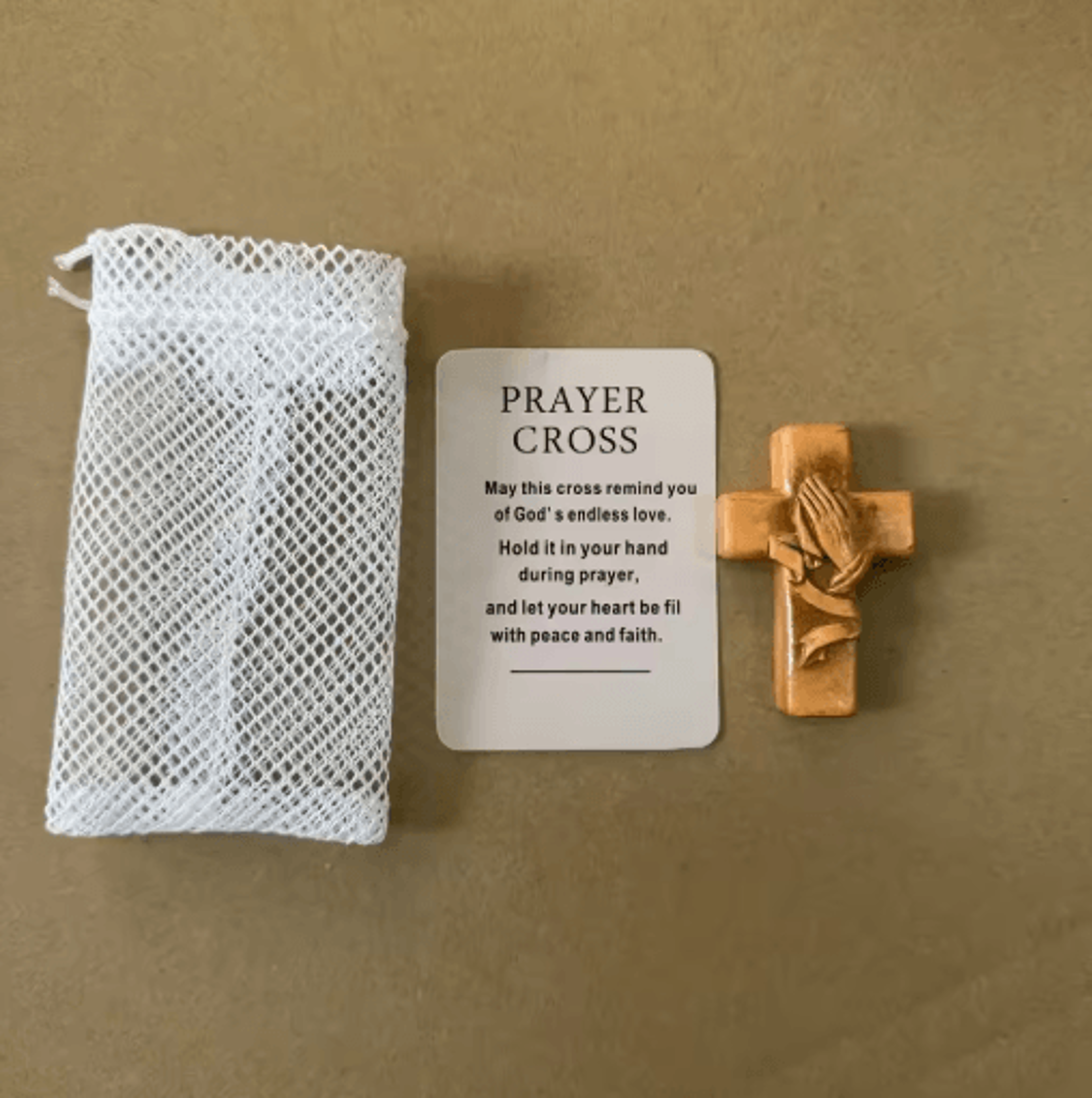 Resin 3D Pocket Prayer Cross Holy Water Droplet Design With Prayer Card Christian Gift 2