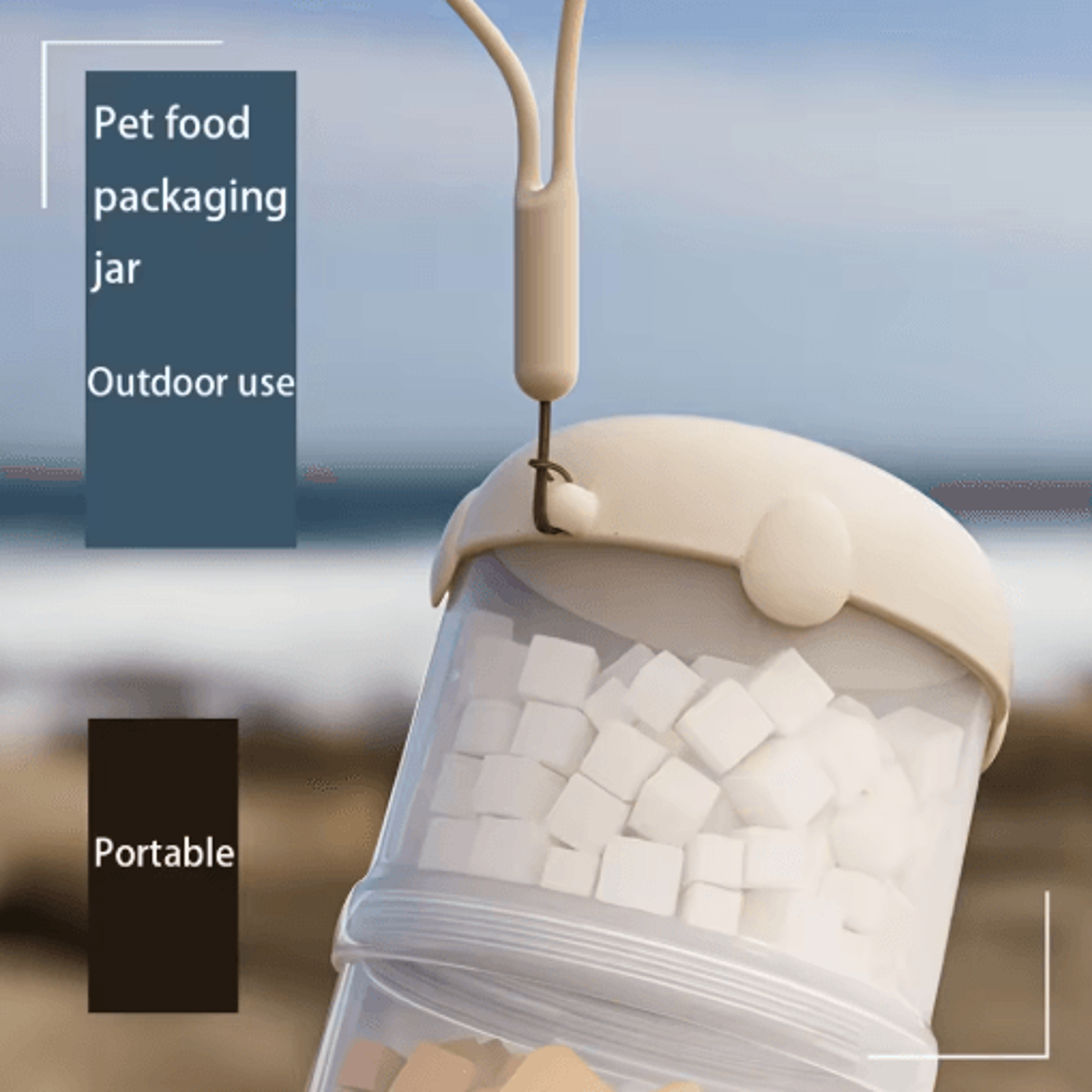 Portable Pet Travel Snack Box Hangable Mini Treat Container For Dogs And Cats 6
