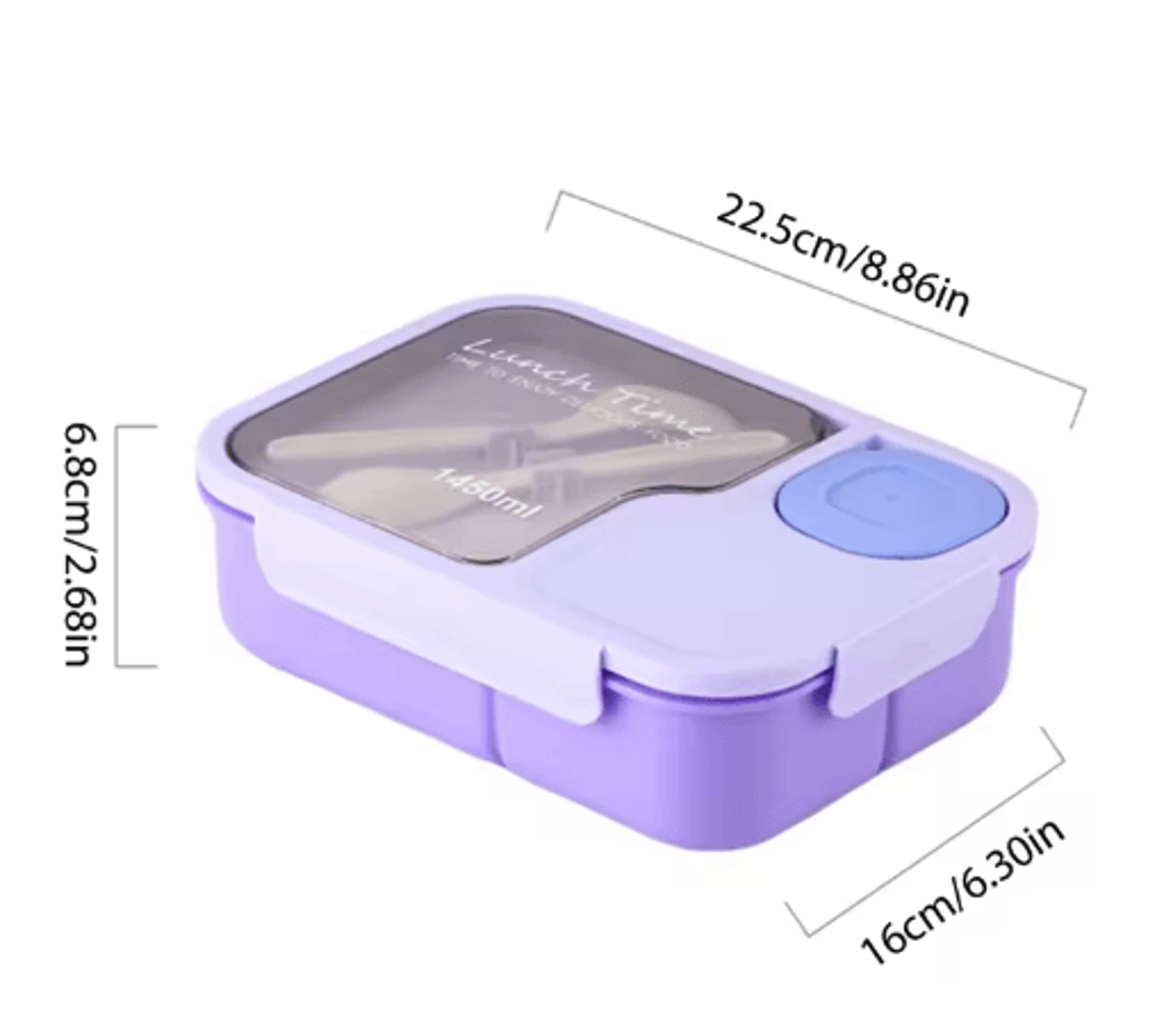 Cute Bento Lunch Box For Kids 3 Grid Cartoon Food Storage Box For School And Canteen 1