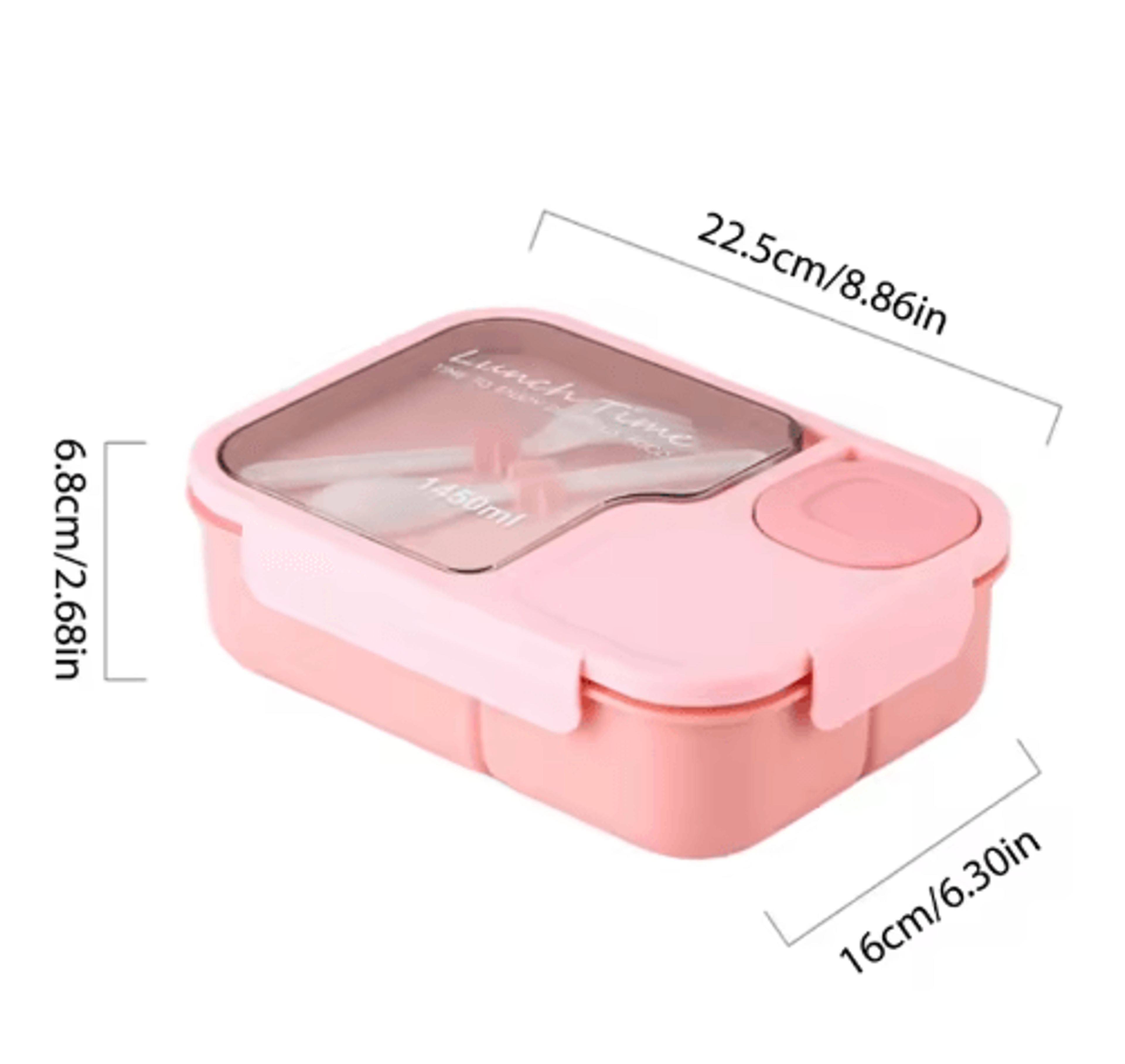 Cute Bento Lunch Box For Kids 3 Grid Cartoon Food Storage Box For School And Canteen 2