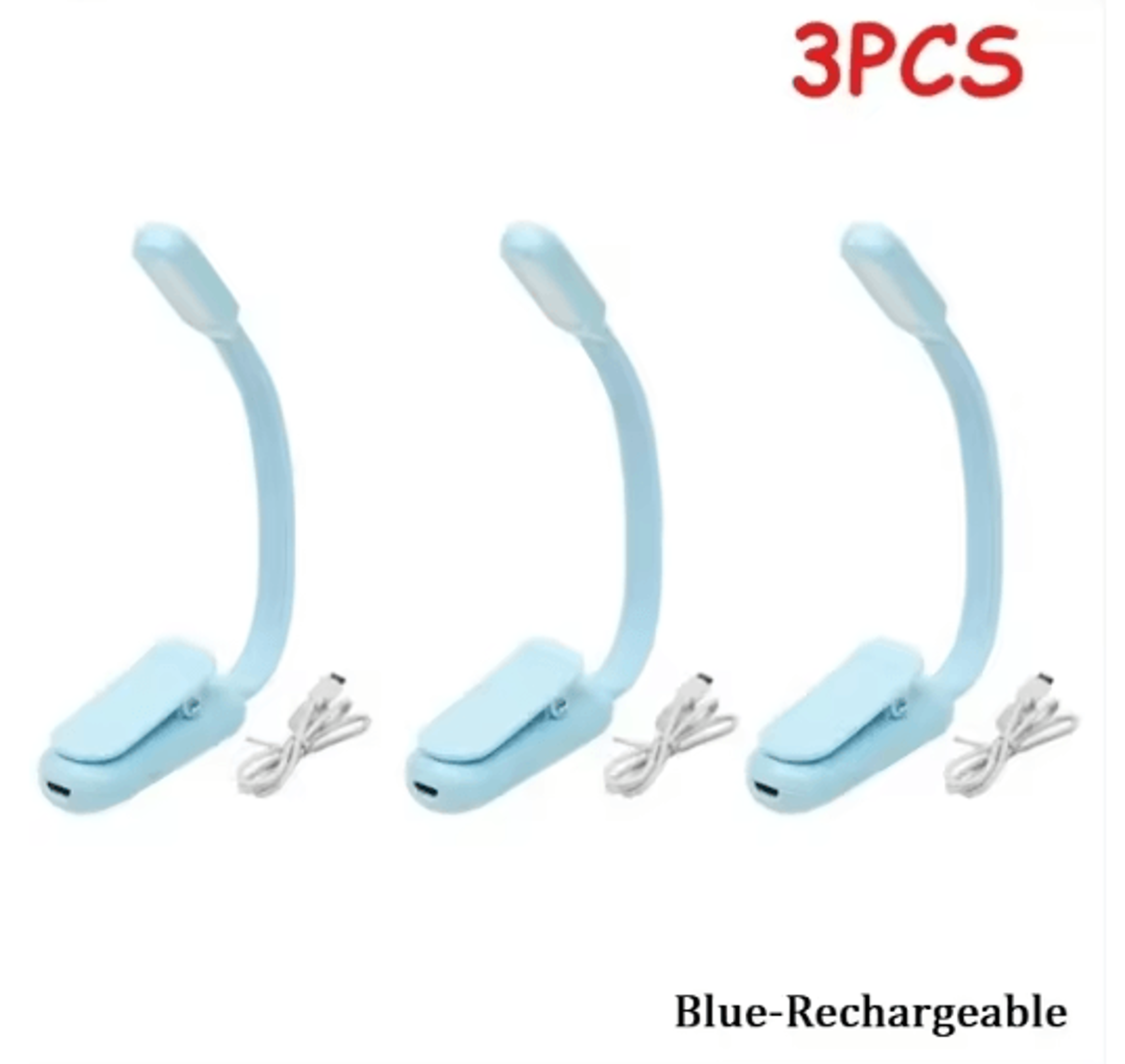Mini Rechargeable Book Light USB Clip On Reading Lamp With Adjustable Brightness 1
