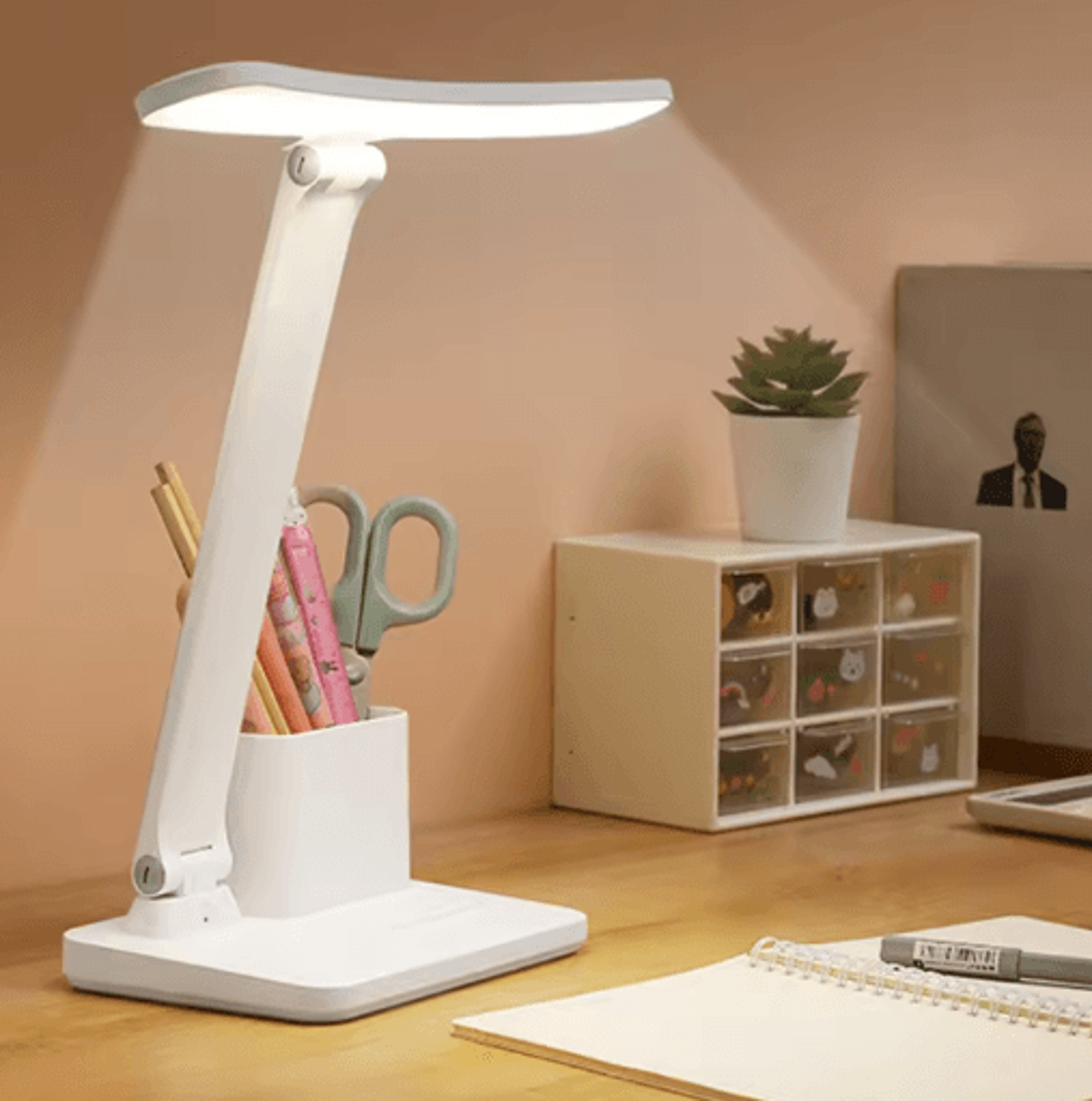 LED Desk Lamp 3 Level Dimmable Touch Night Light With USB Rechargeable Design 0