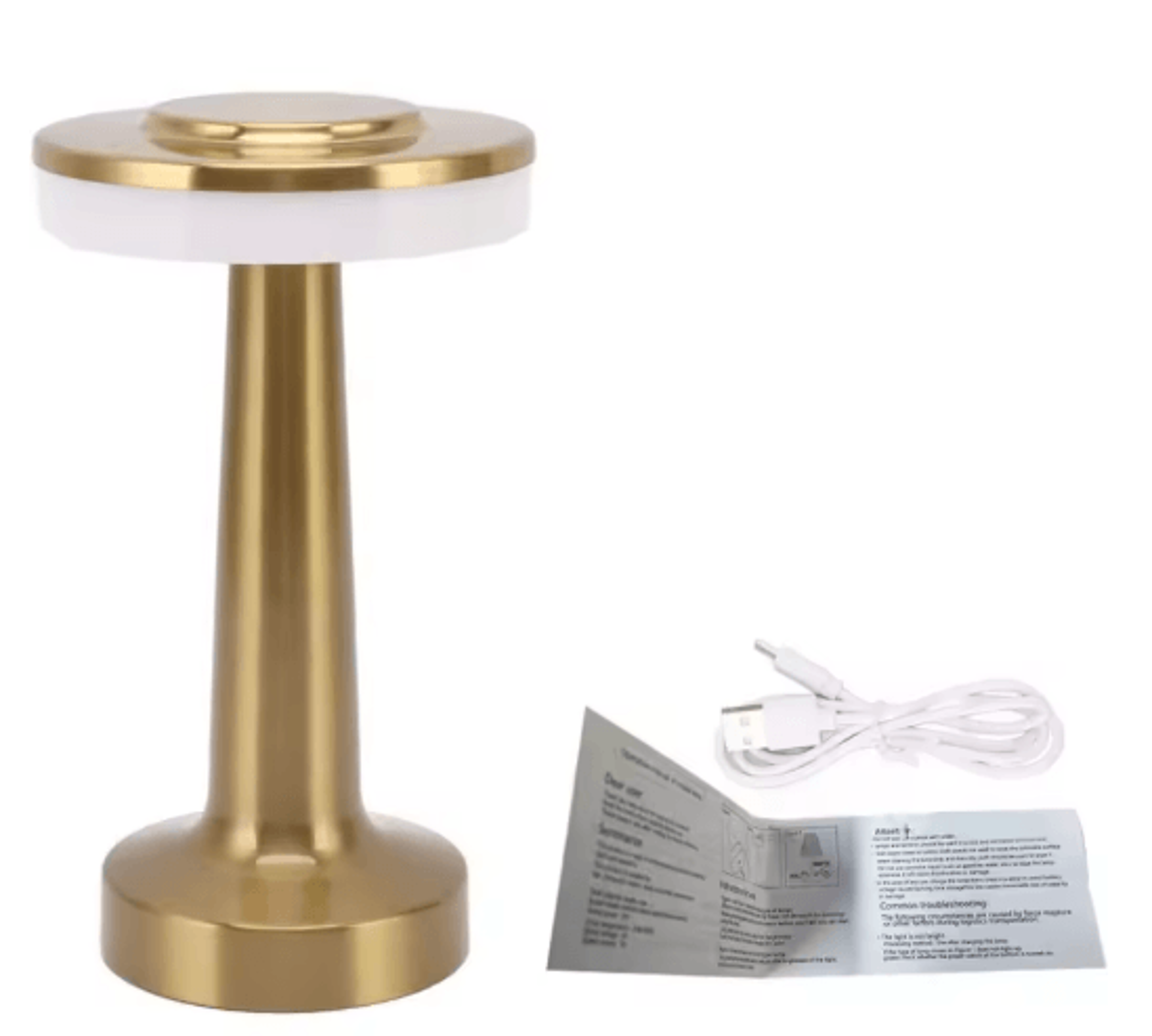 Metal Desk Lamp USB Rechargeable Touch Mood Light For Bedside Bar And Cafe Decor 3