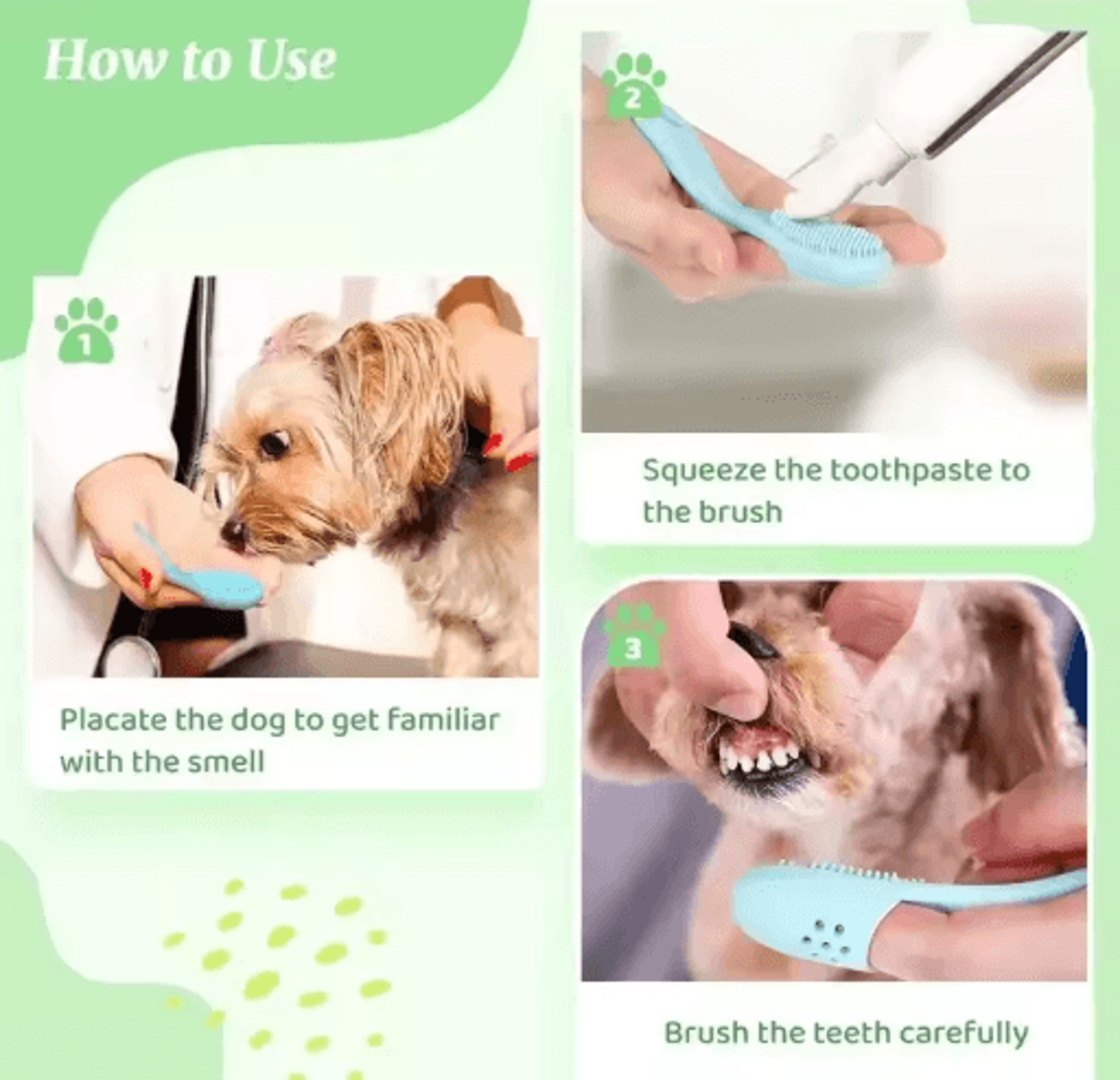 Pet Silicone Finger Toothbrush Soft Cleaning Brush For Dog And Cat Teeth Nose And Face Care 7