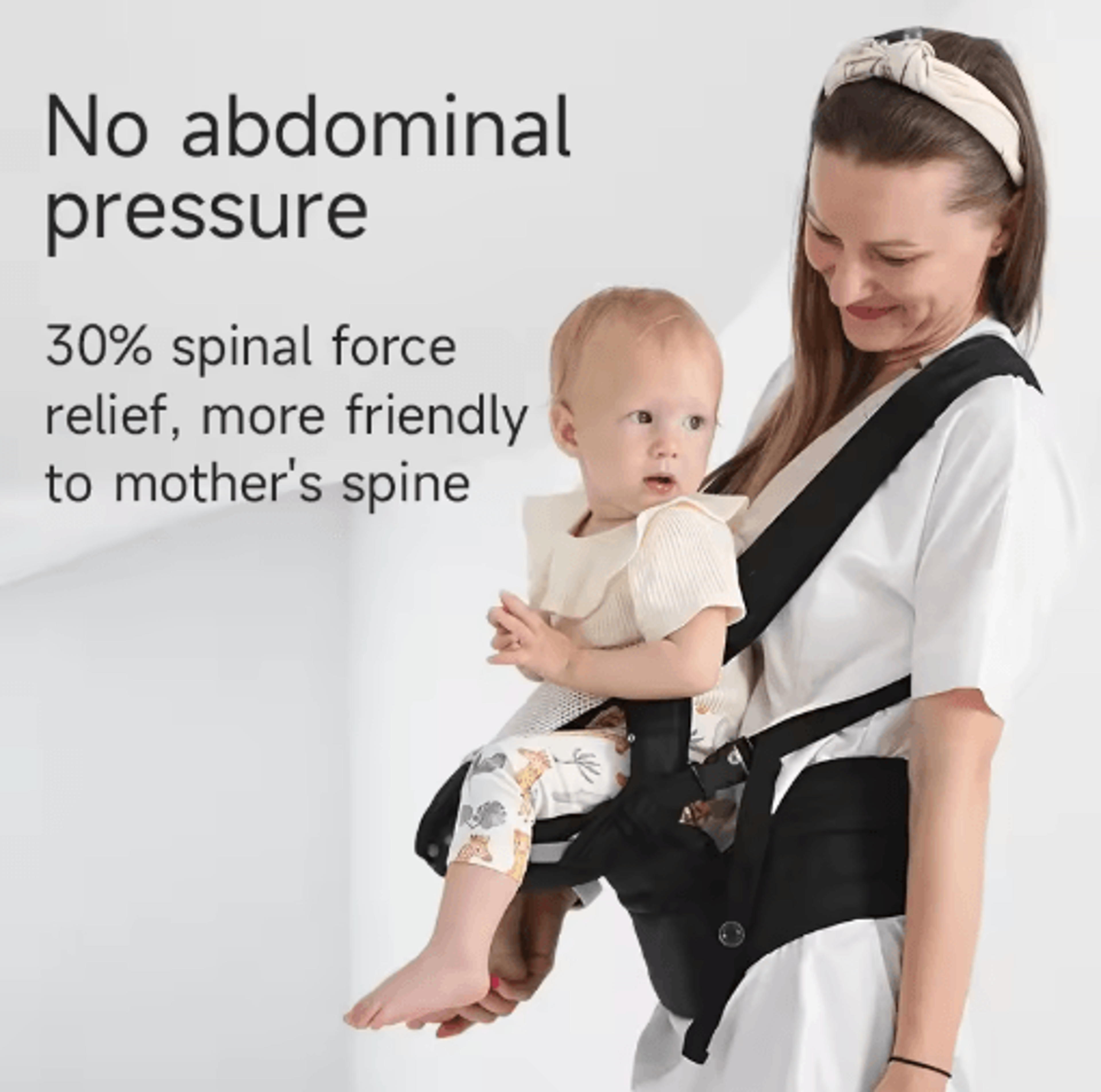 Baby Carrier Waist Stool Ergonomic Kangaroo Sling Hip Seat Backpack For 3 To 36 Months 8
