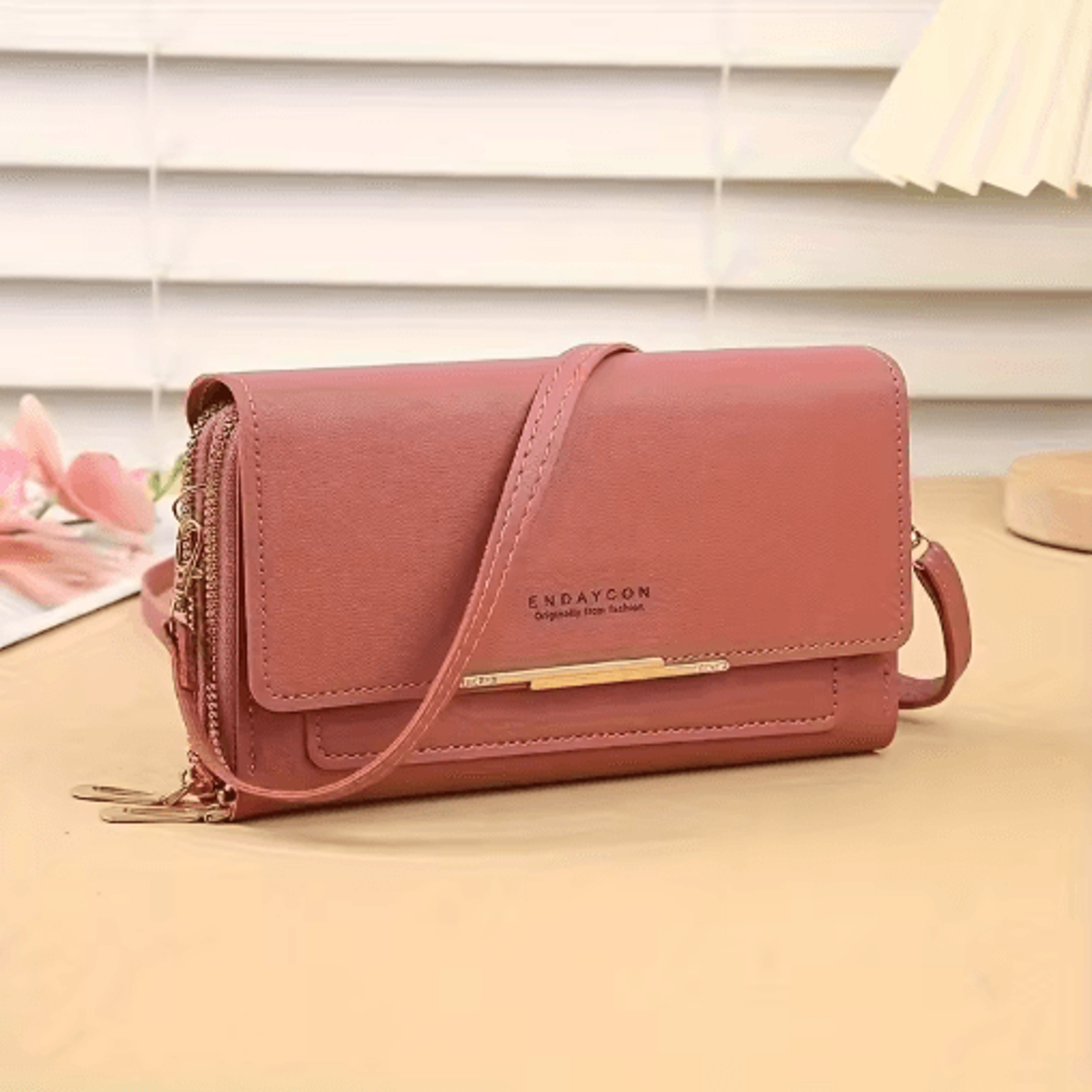 Fashionable RFID Crossbody Bag  Mobile Phone Bag Card Wallet  Coin Purse In One 5