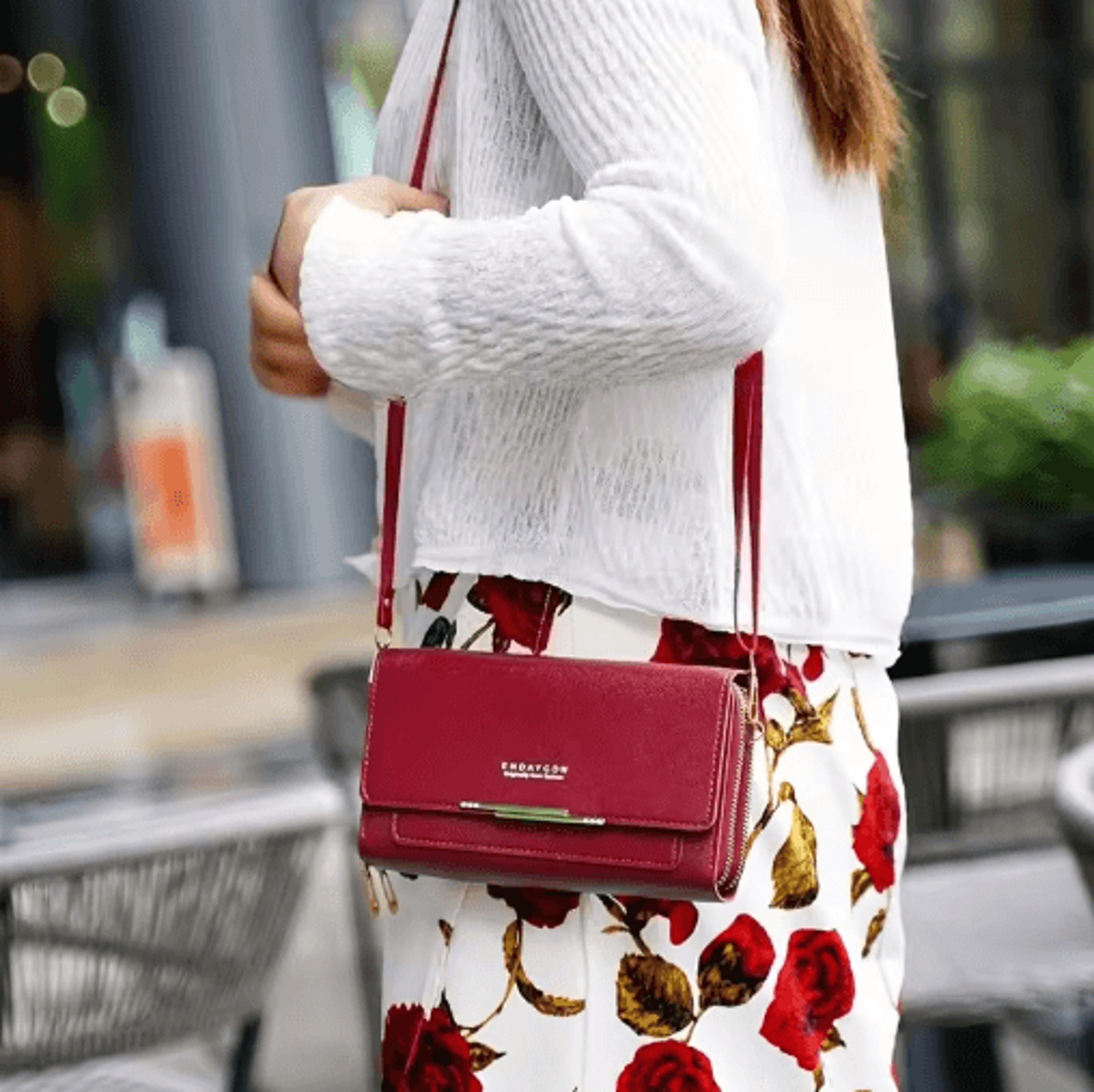 Fashionable RFID Crossbody Bag  Mobile Phone Bag Card Wallet  Coin Purse In One 8