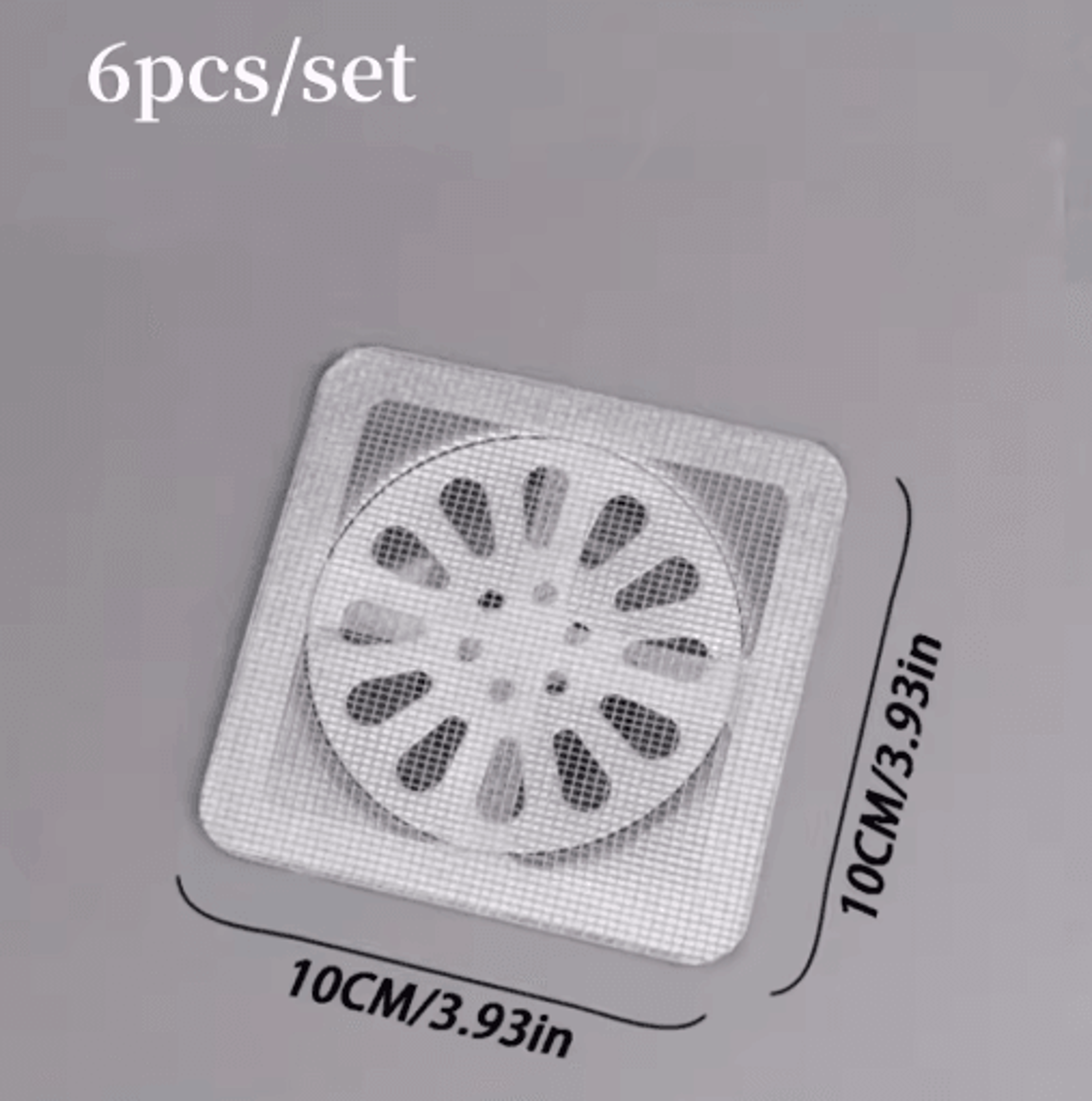 Disposable Shower Drain Hair Catcher Mesh Covers 50 Piece Set 7