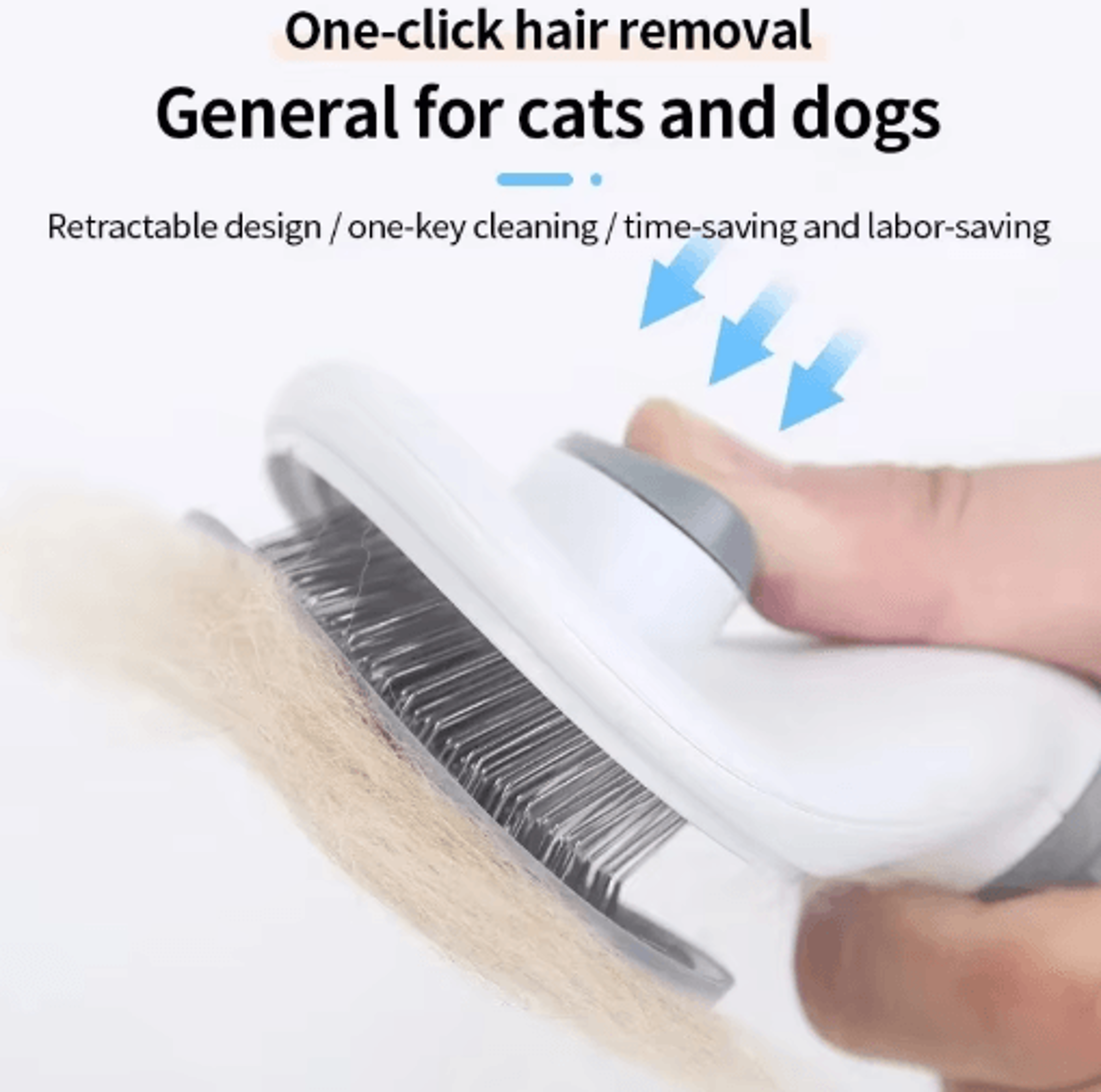 SelfCleaning Pet Hair Removal Comb  Slicker Grooming Brush For Cats  Dogs 11