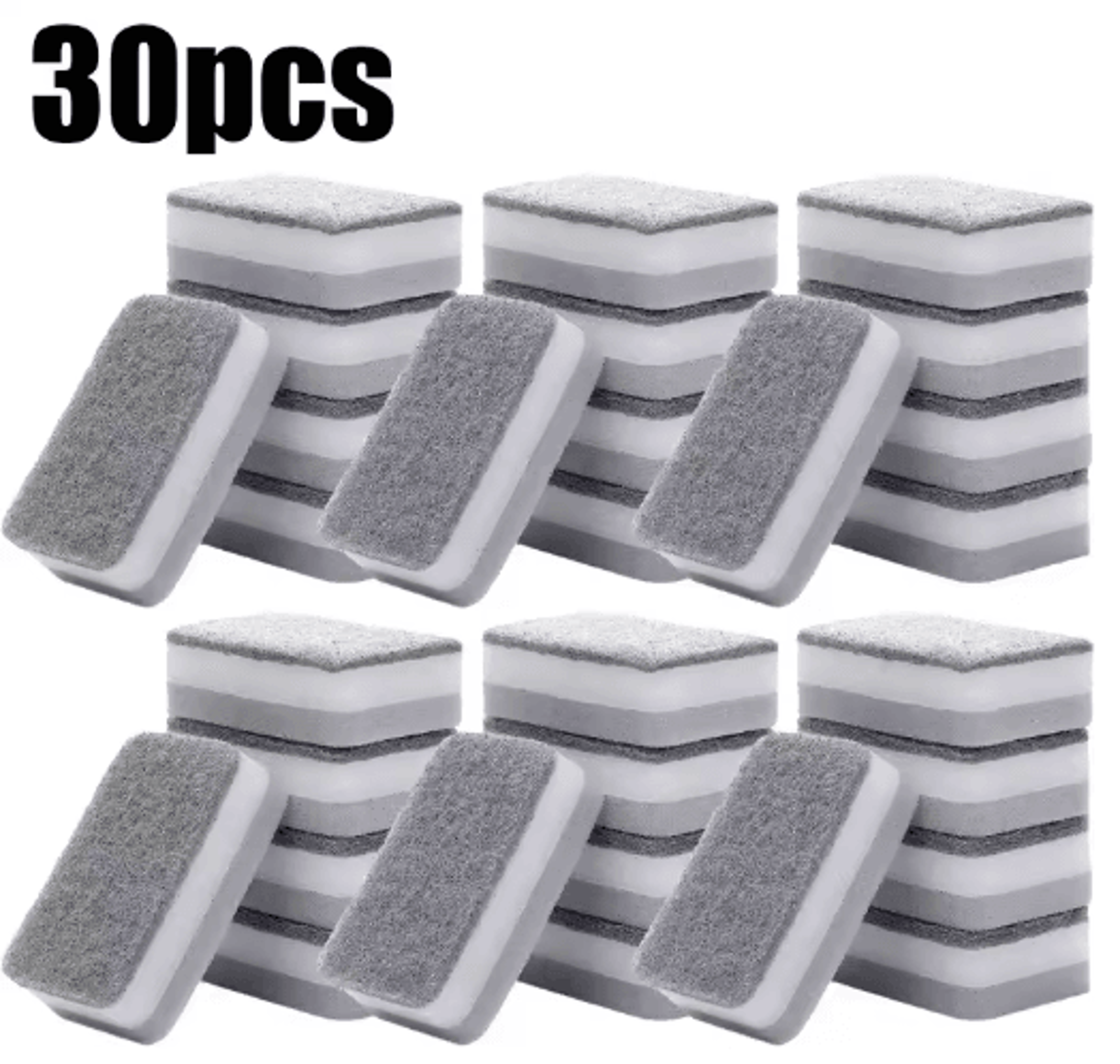 Magic ThreeLayer Cleaning Sponges  Reusable Dishwashing  Scouring Pads 1
