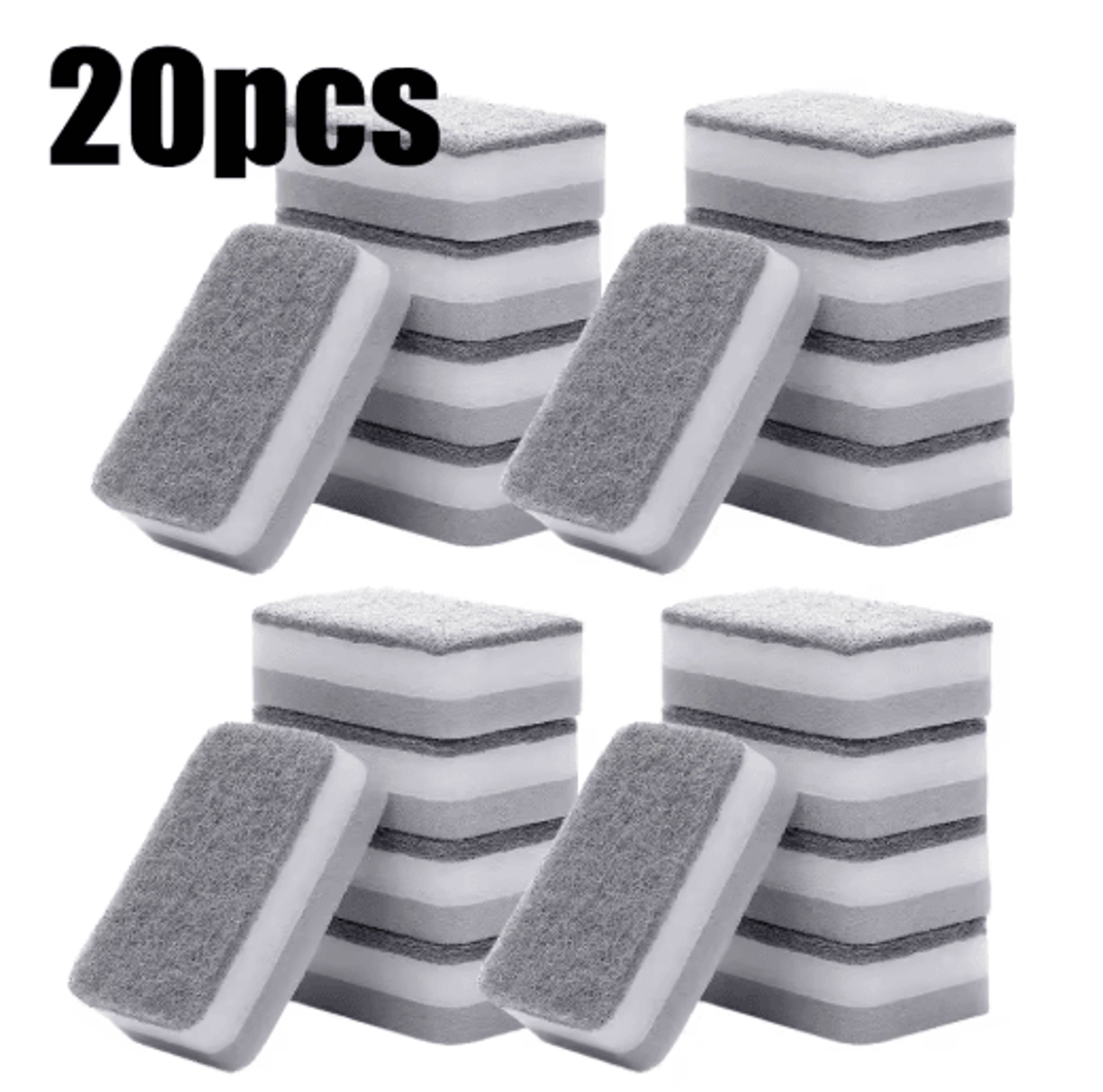 Magic ThreeLayer Cleaning Sponges  Reusable Dishwashing  Scouring Pads 2