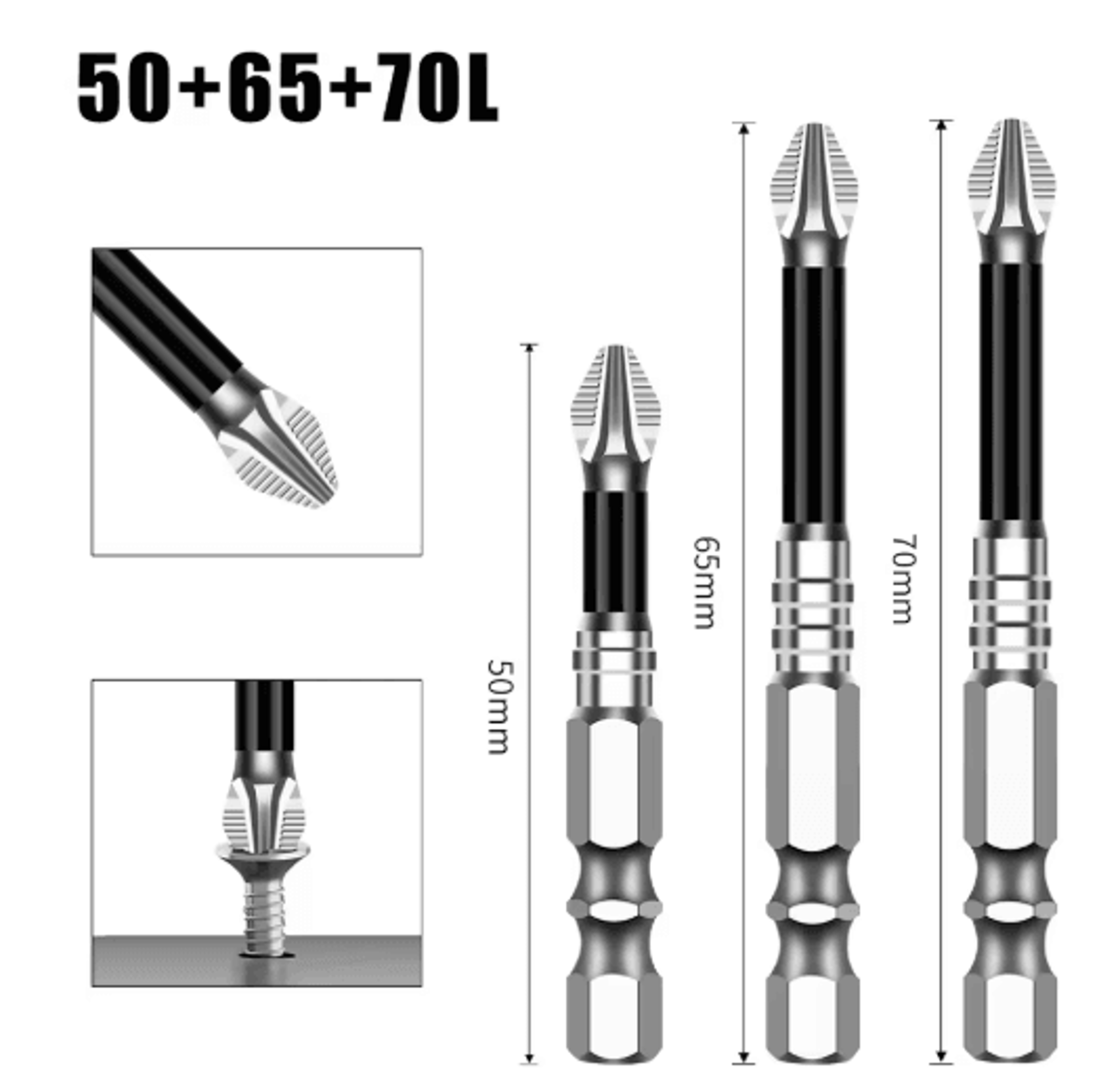 K5 S2 Magnetic Cross Head Screwdriver Bit Non Slip High Hardness Drill Bit 5A 20