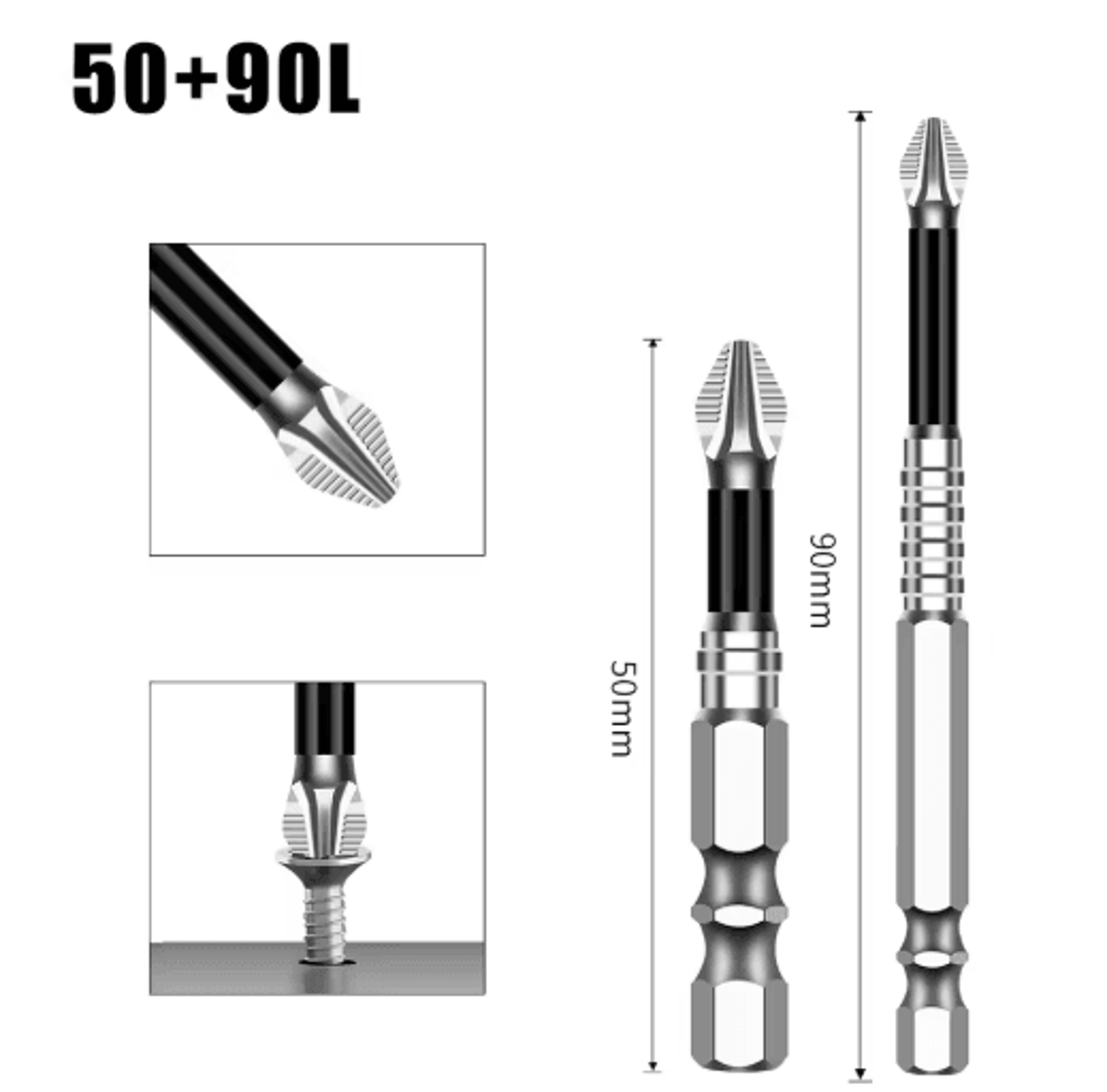 K5 S2 Magnetic Cross Head Screwdriver Bit Non Slip High Hardness Drill Bit 5A 24