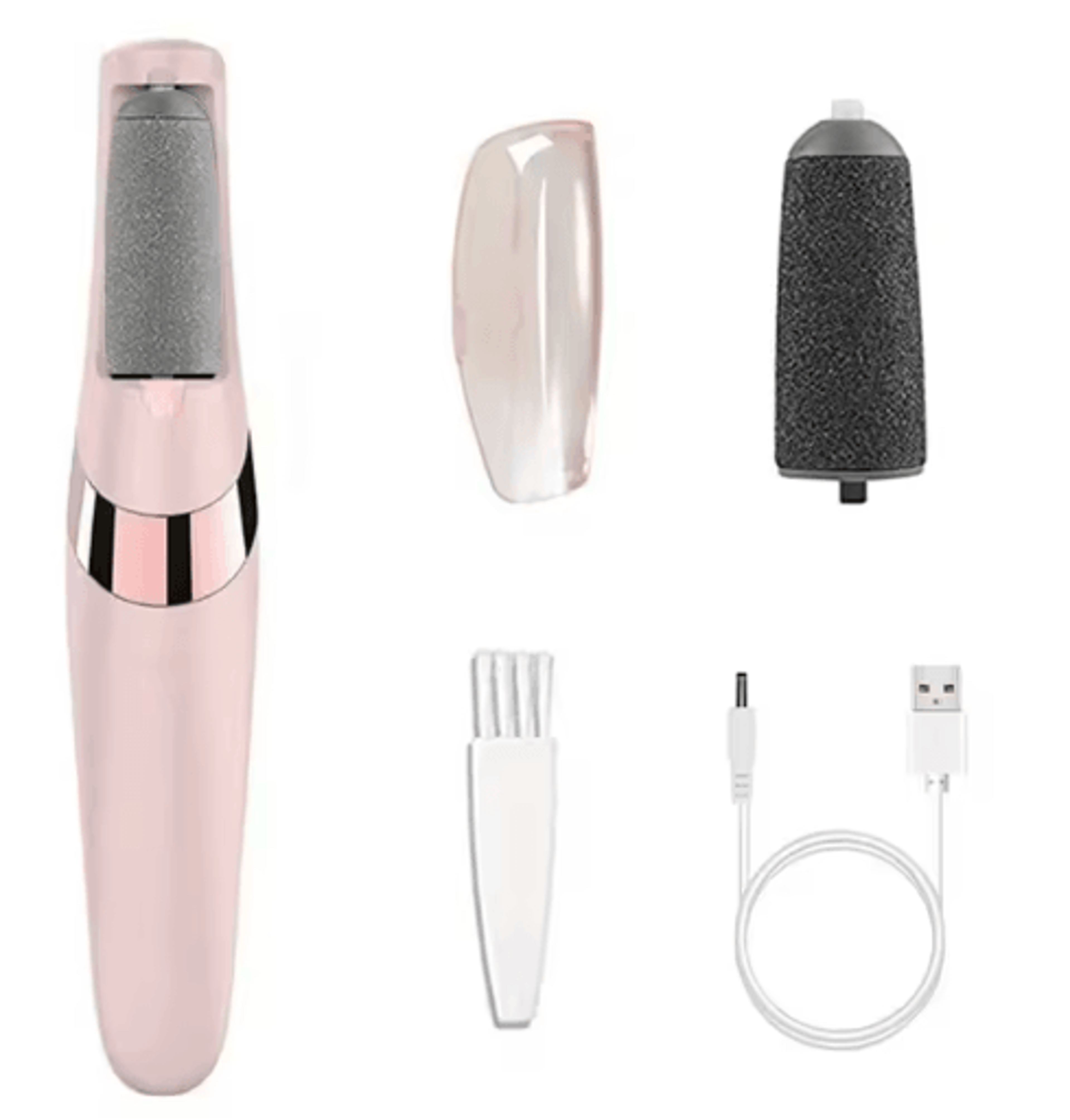 Electric Foot Grinder Electronic Callus Dead Skin Remover Pink 2